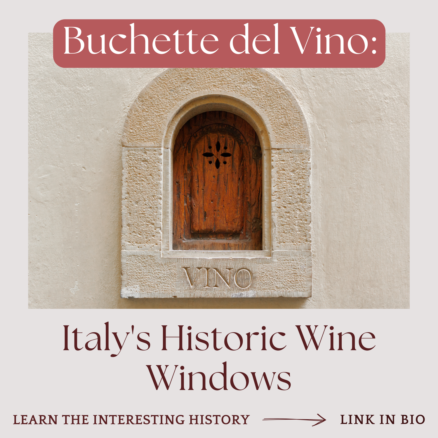 Buchette del Vino: Italy's Historic Wine Windows