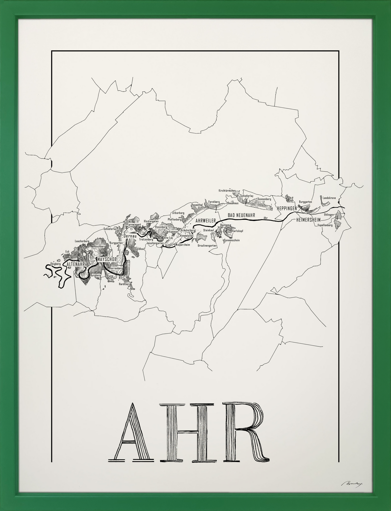 Ahr wine map