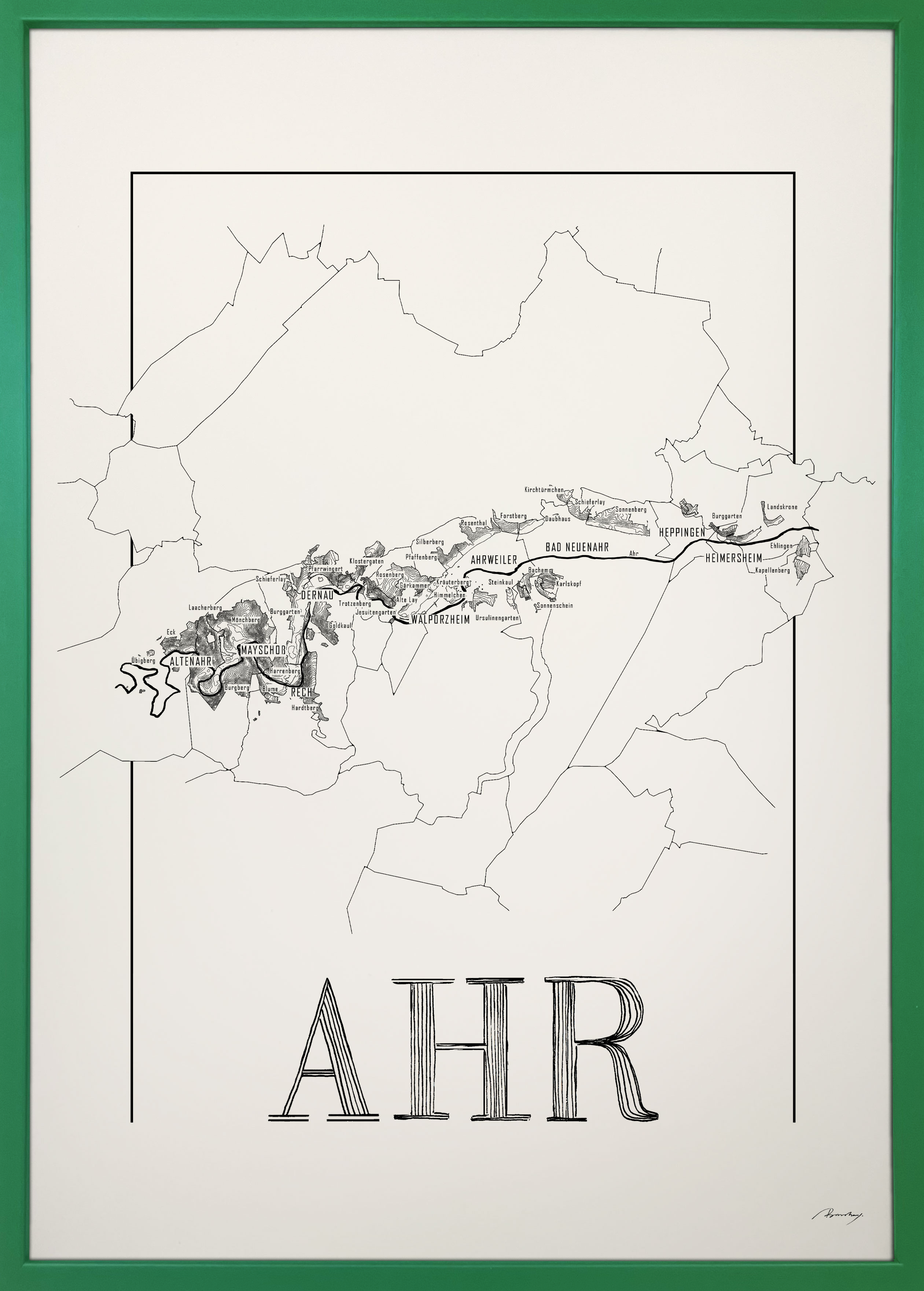 Ahr wine map