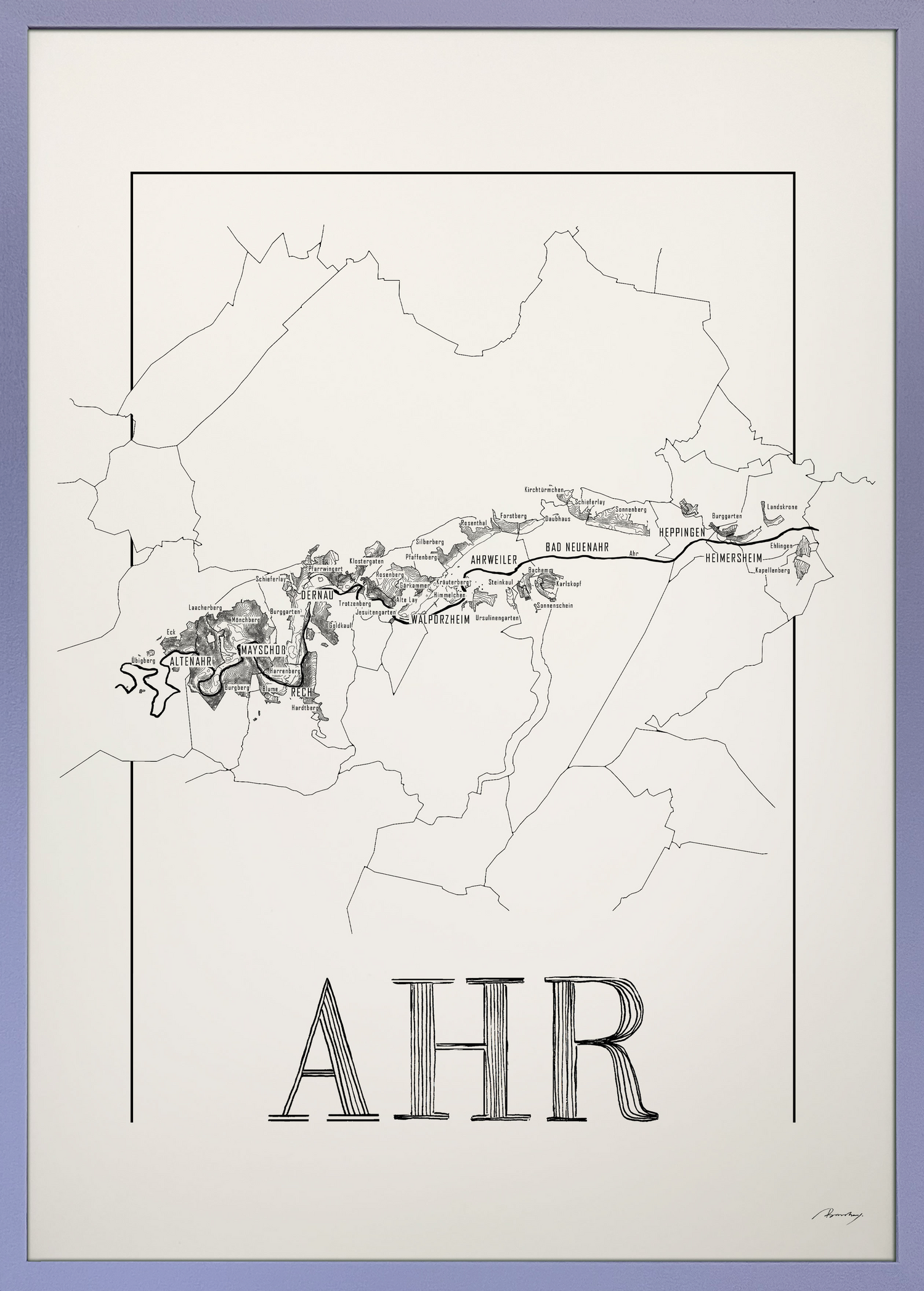 Ahr wine map