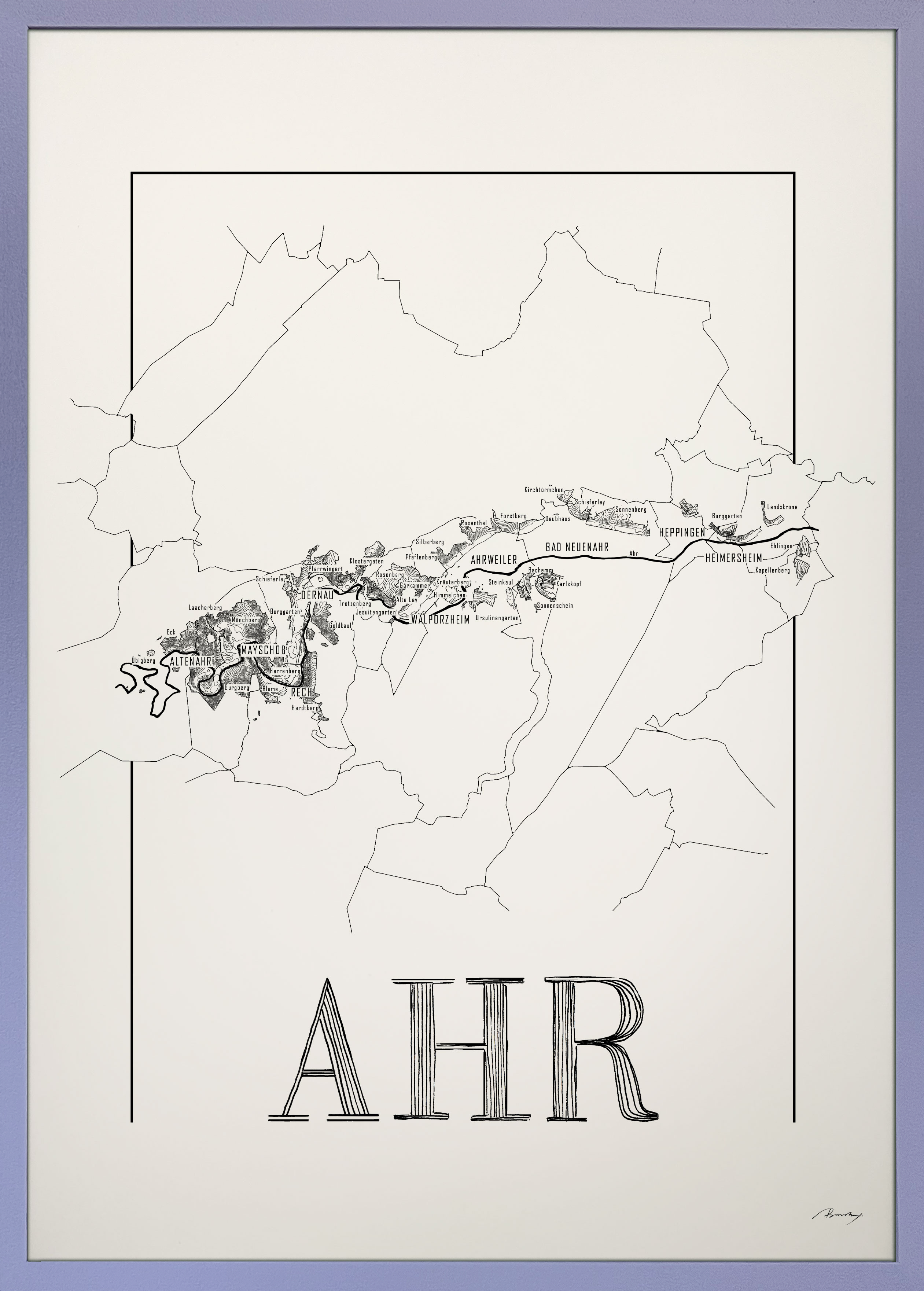 Ahr wine map