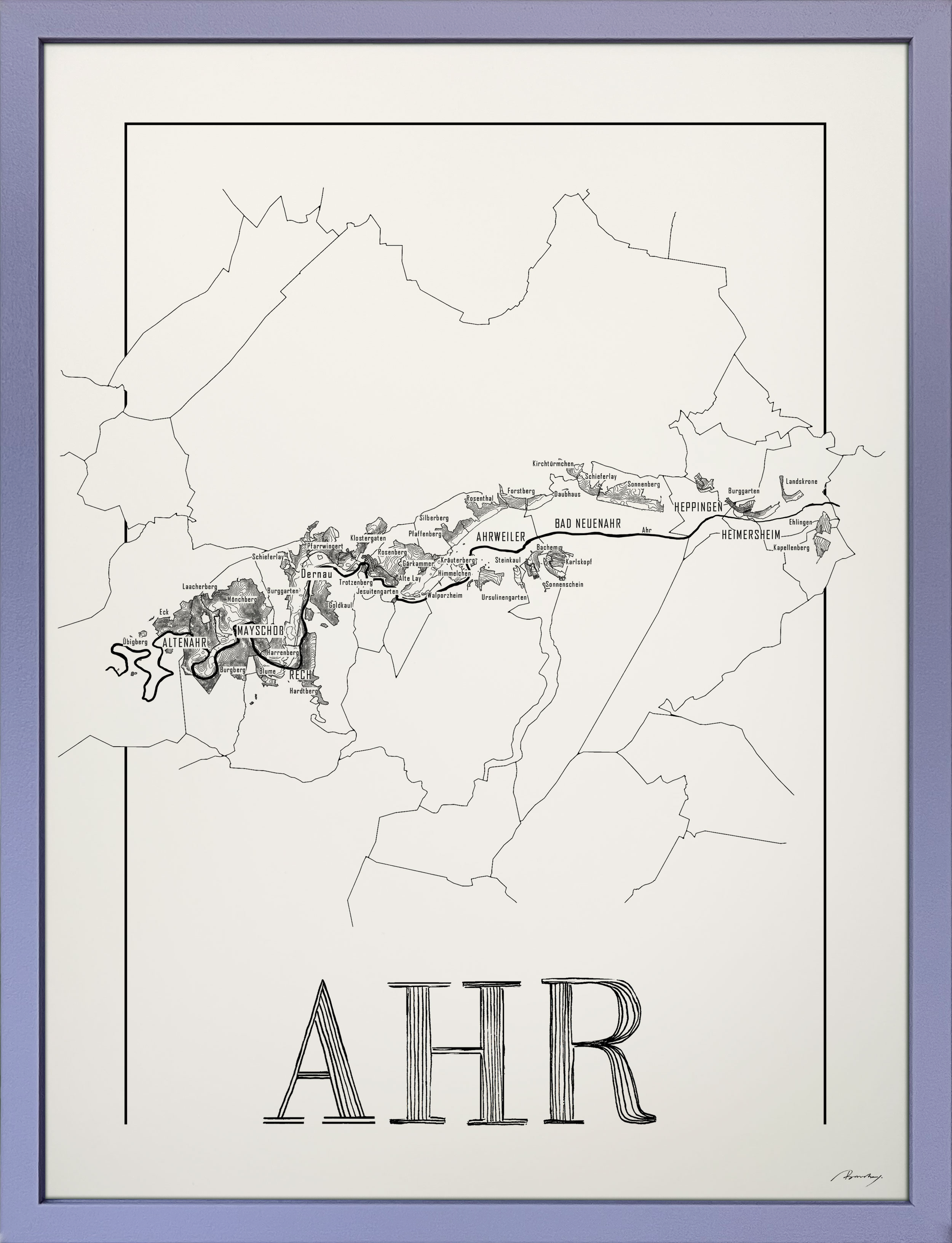 Ahr wine map