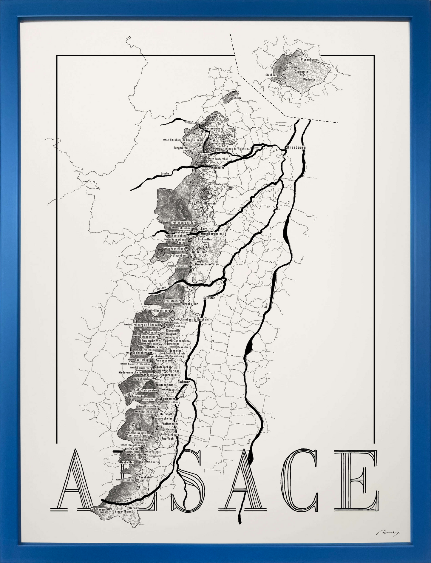 Alsace wine map