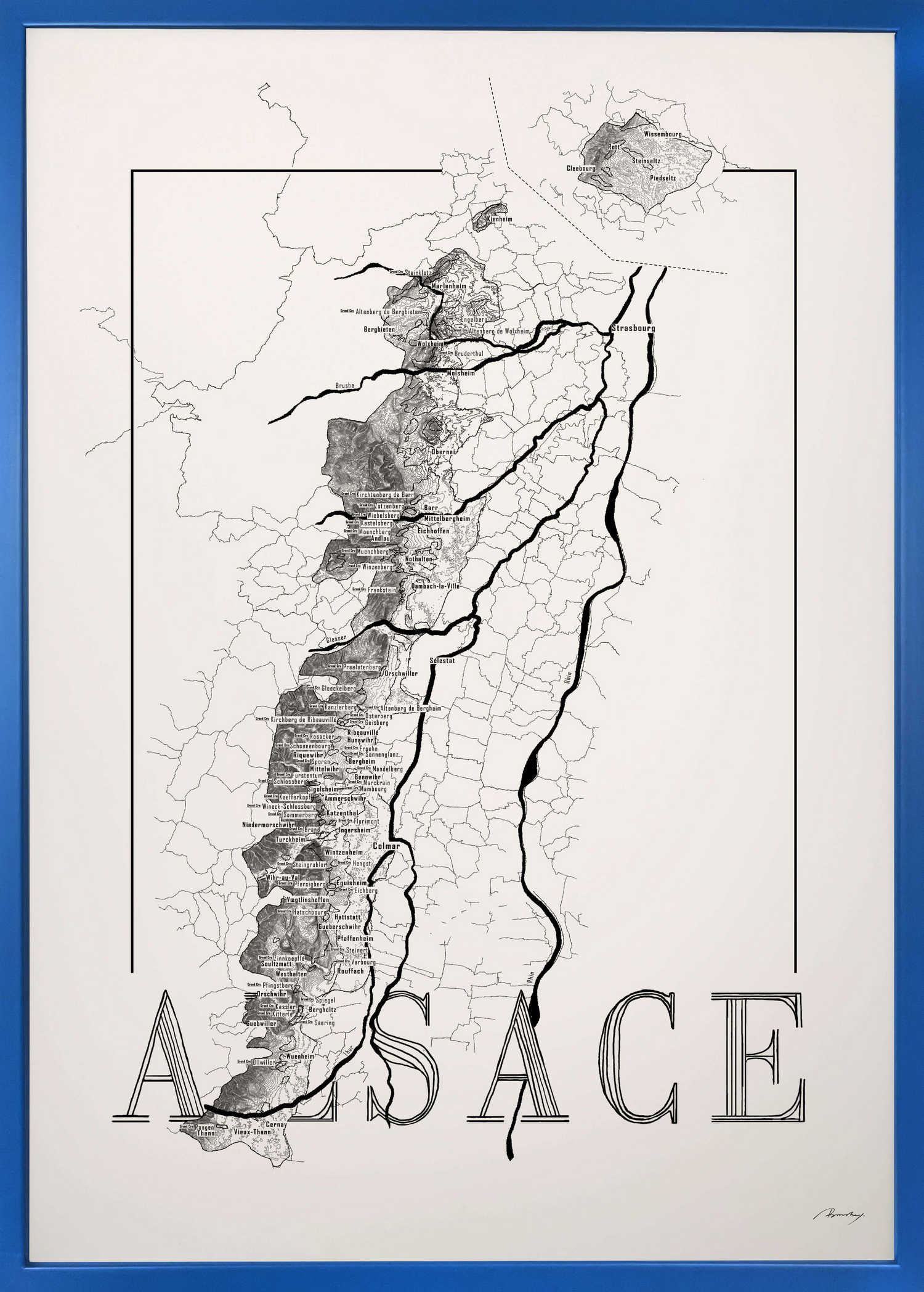 Alsace wine map