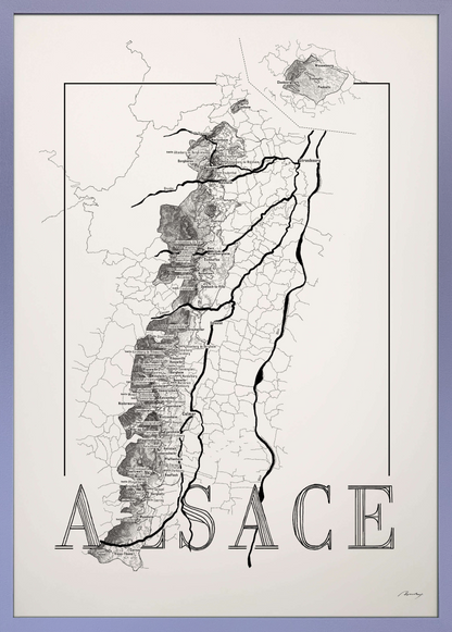 Alsace wine map