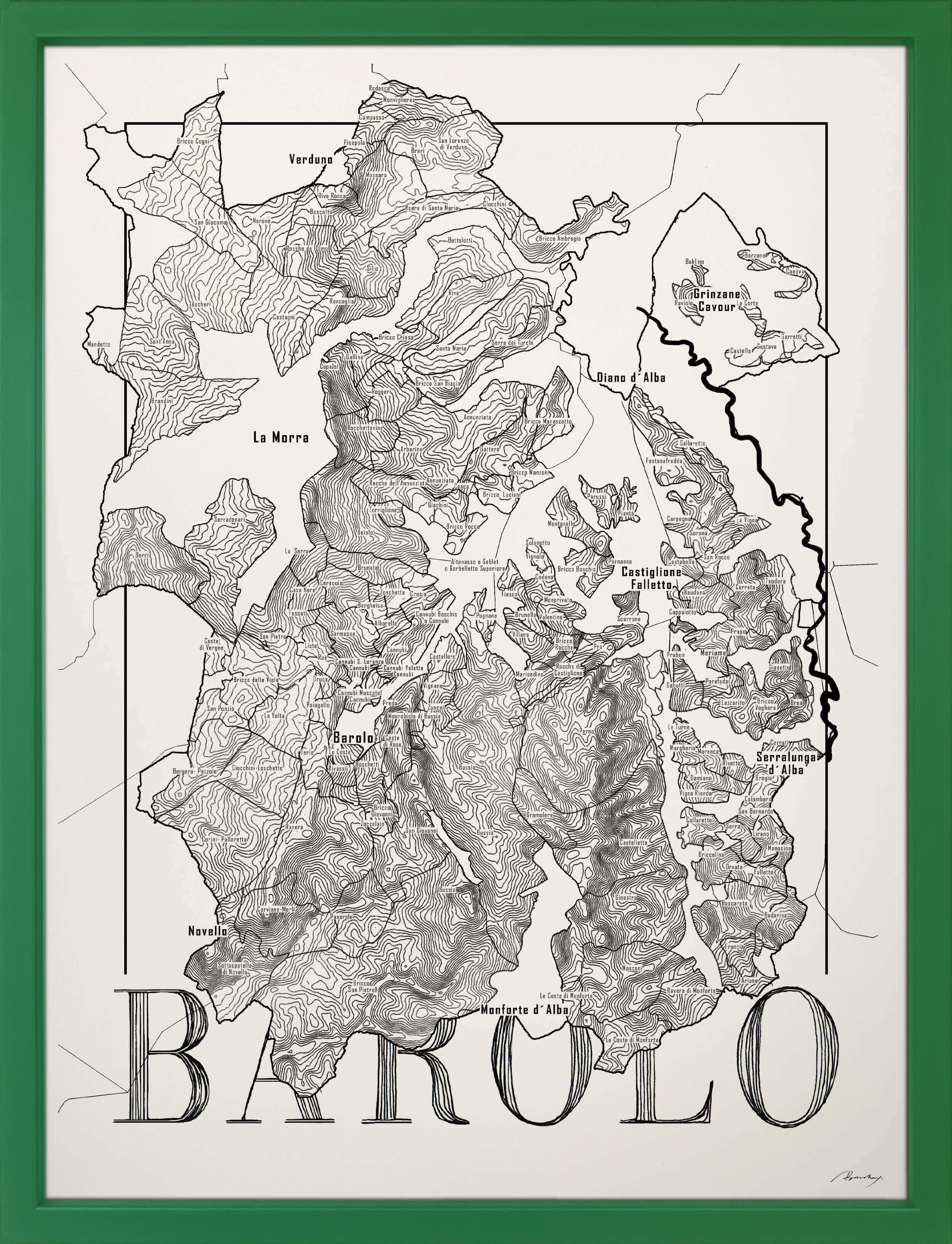 Barolo wine map