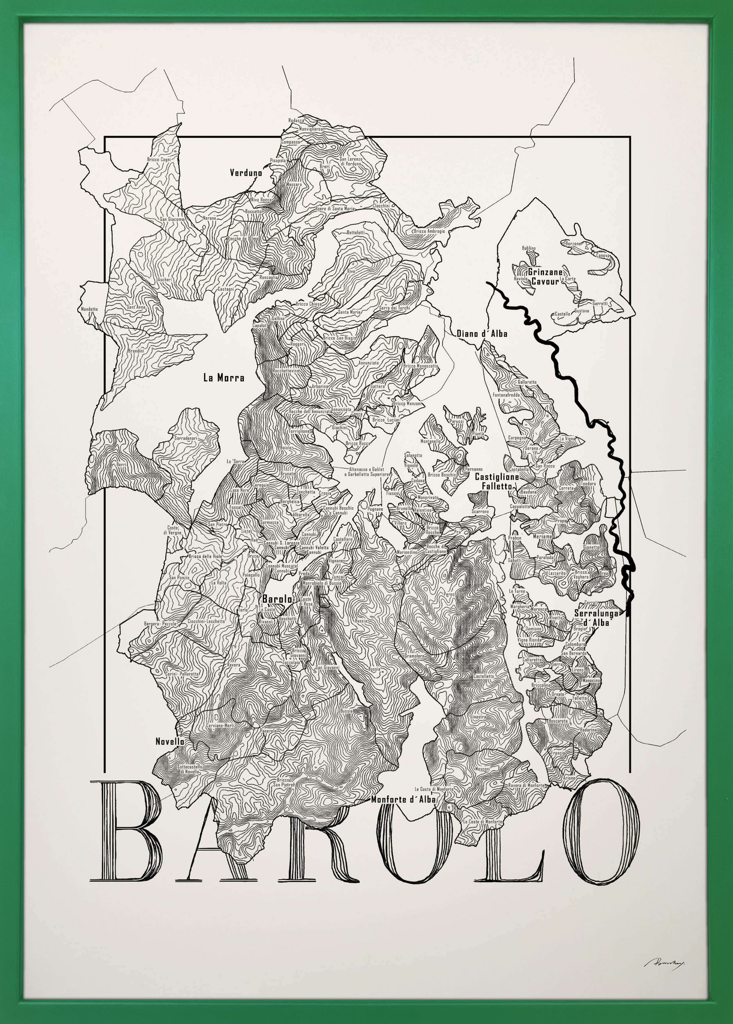 Barolo wine map