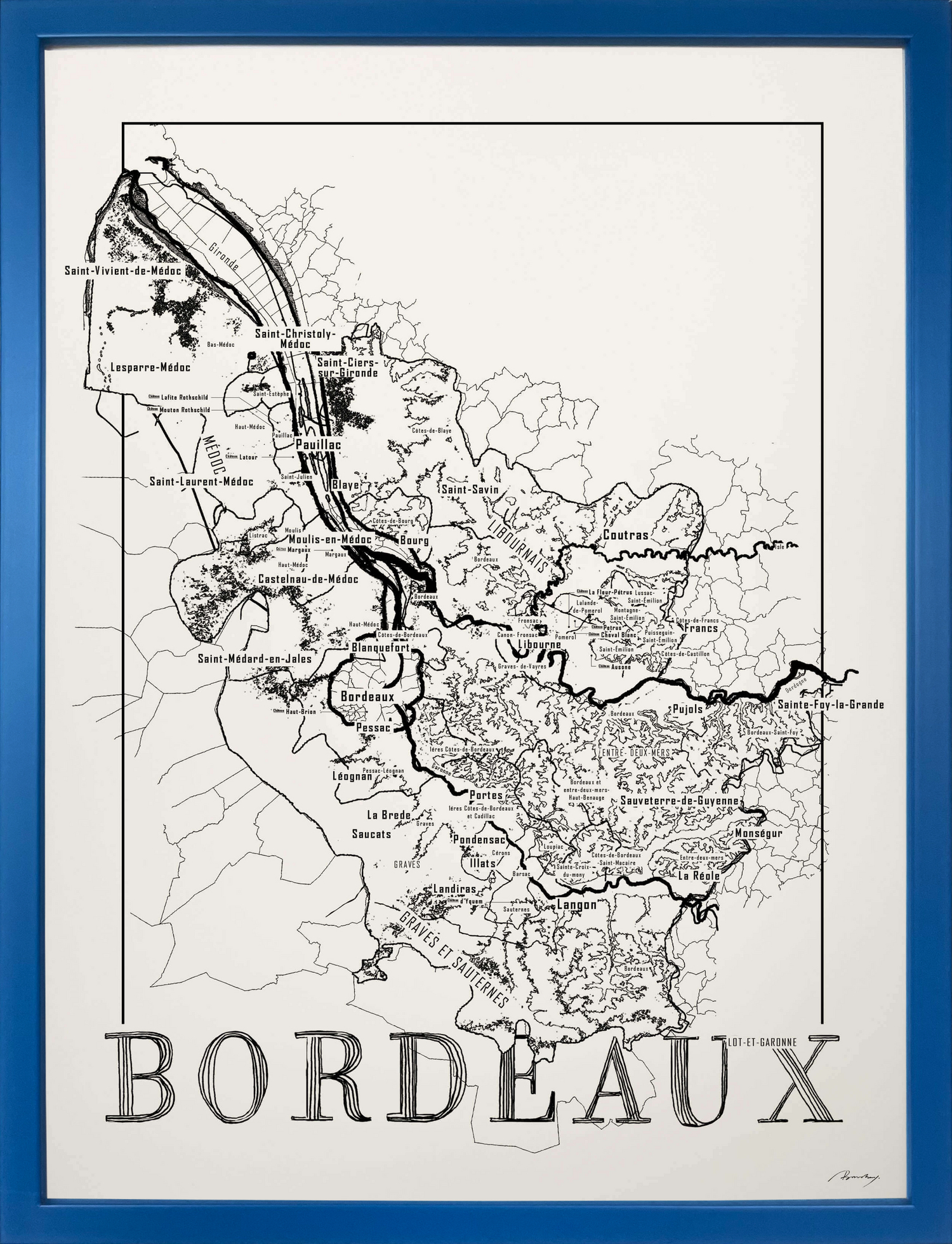 Bordeaux Weinkarte