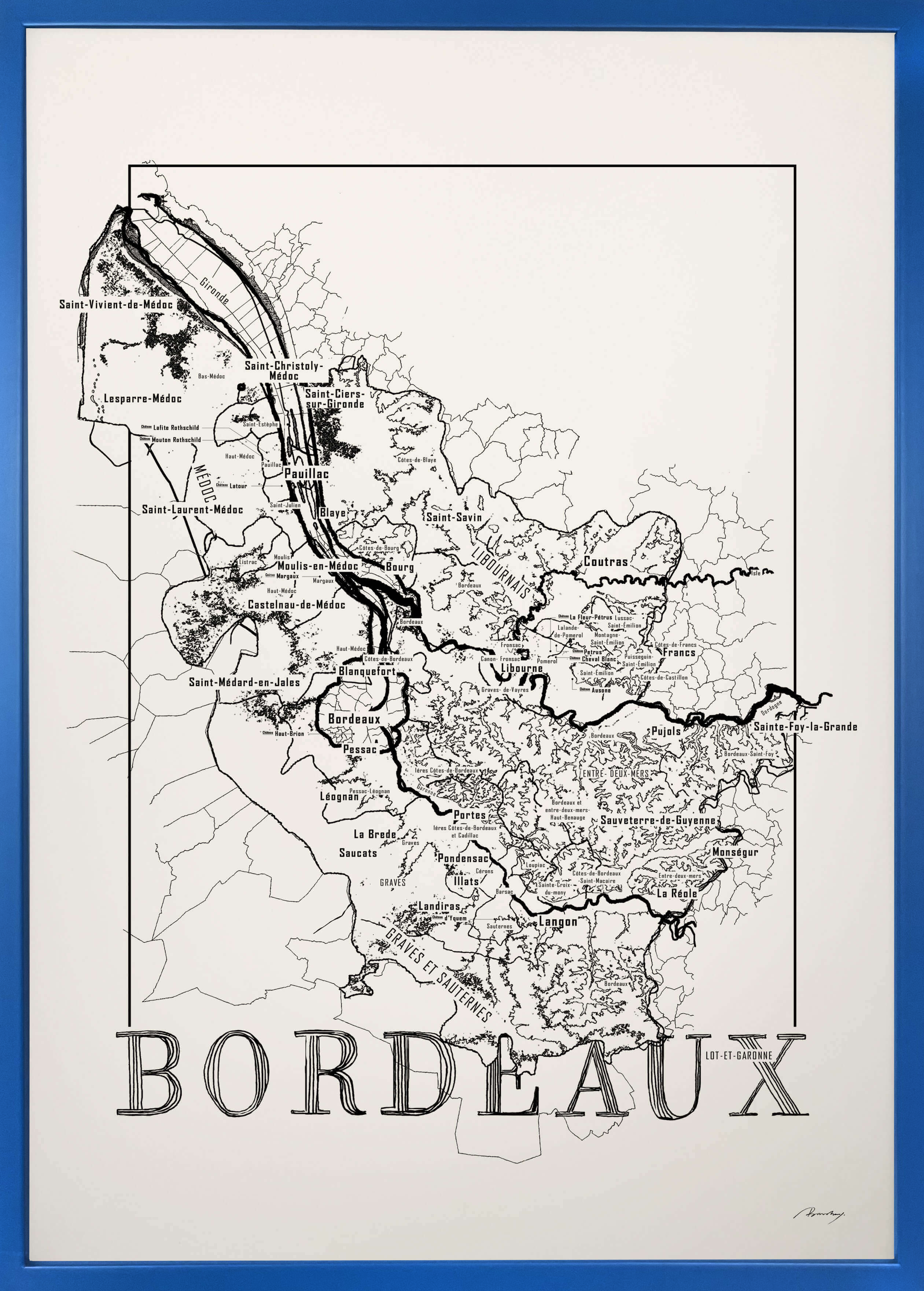 Bordeaux vinkort