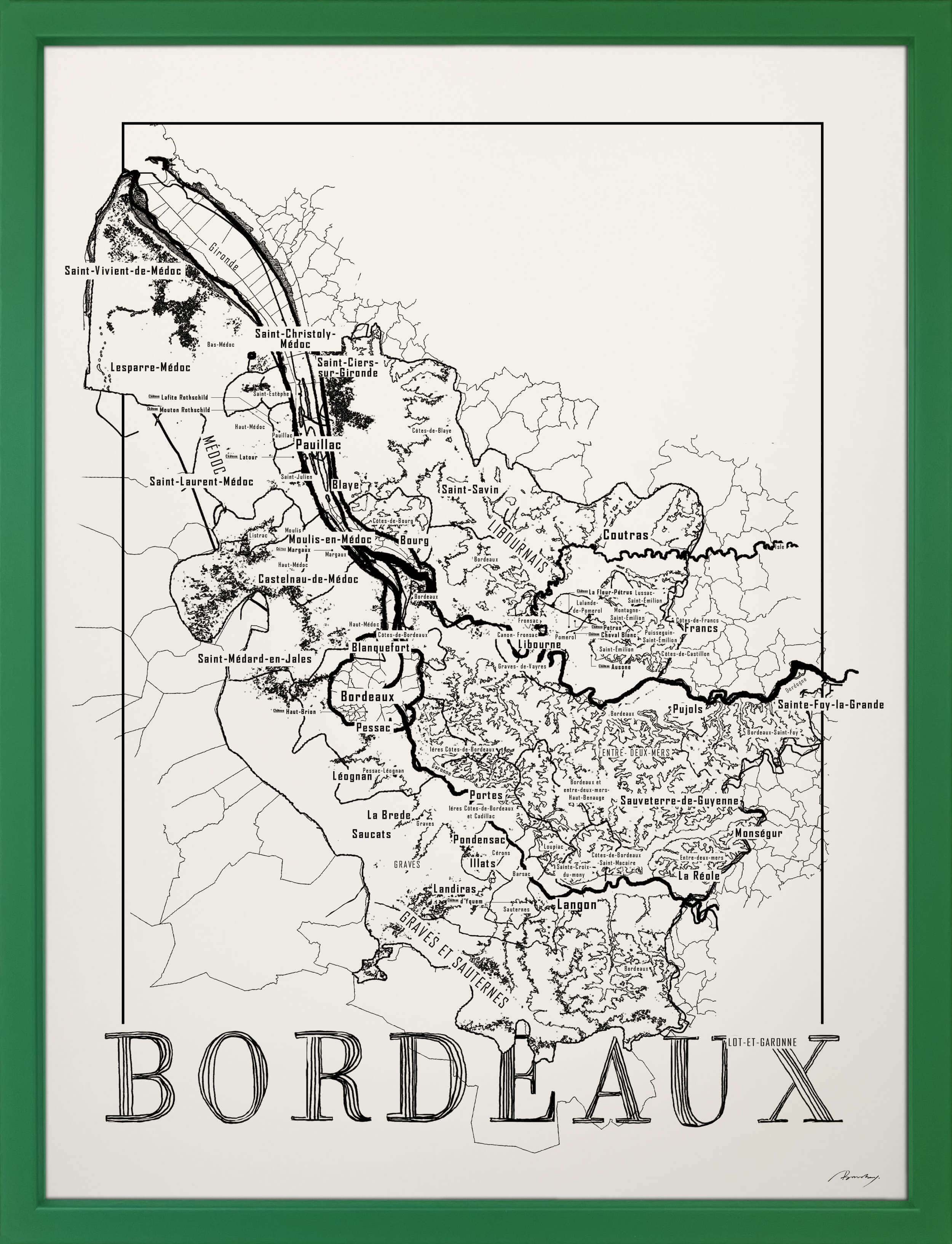 Bordeaux Weinkarte