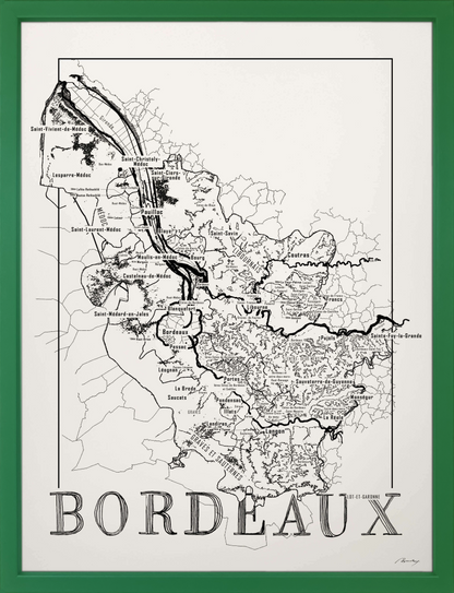 Bordeaux wine map