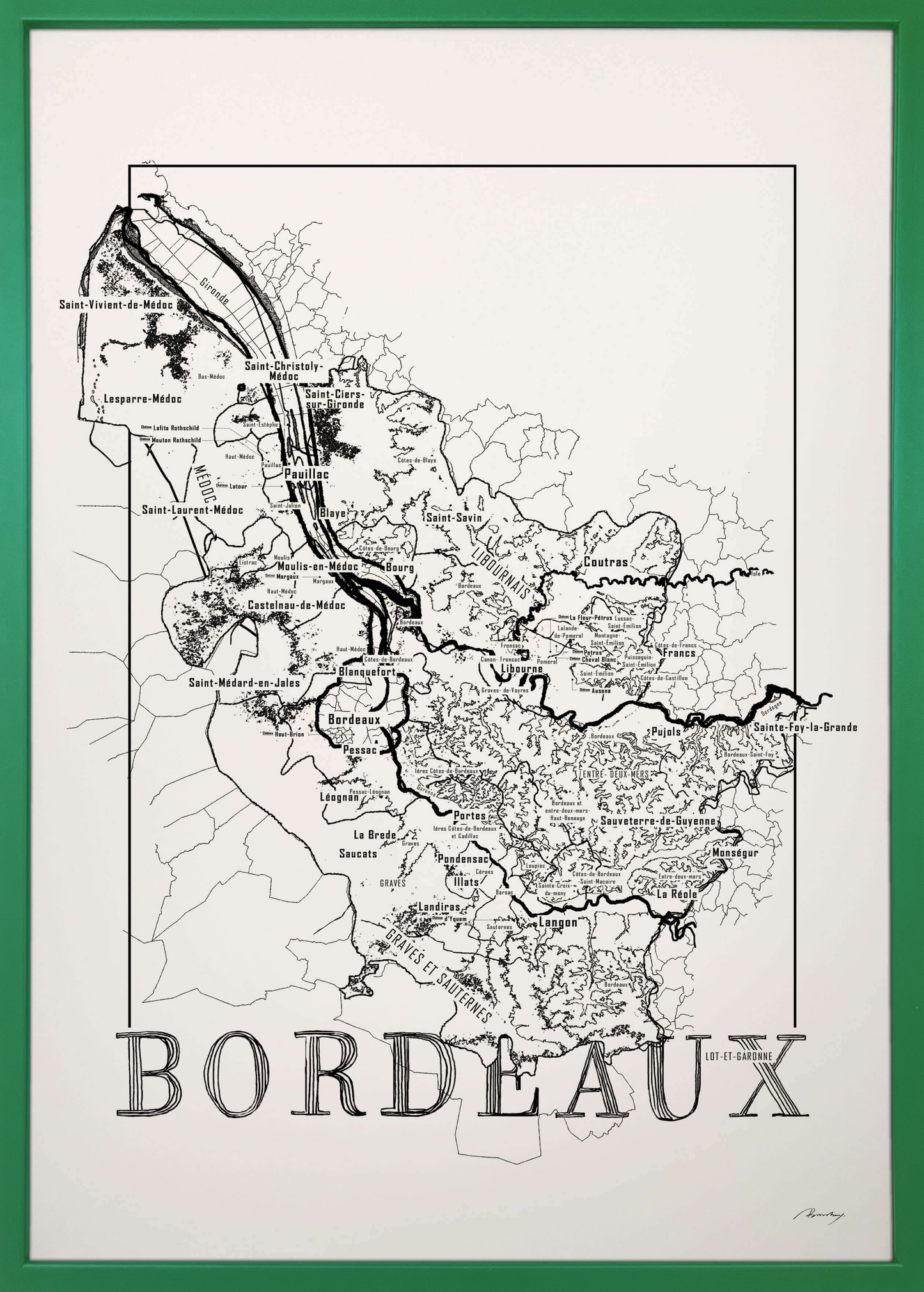 Bordeaux vinkort