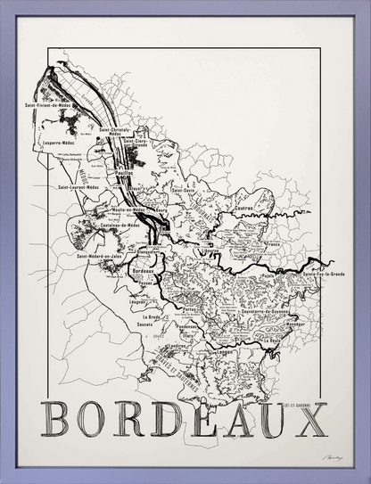 Bordeaux wine map