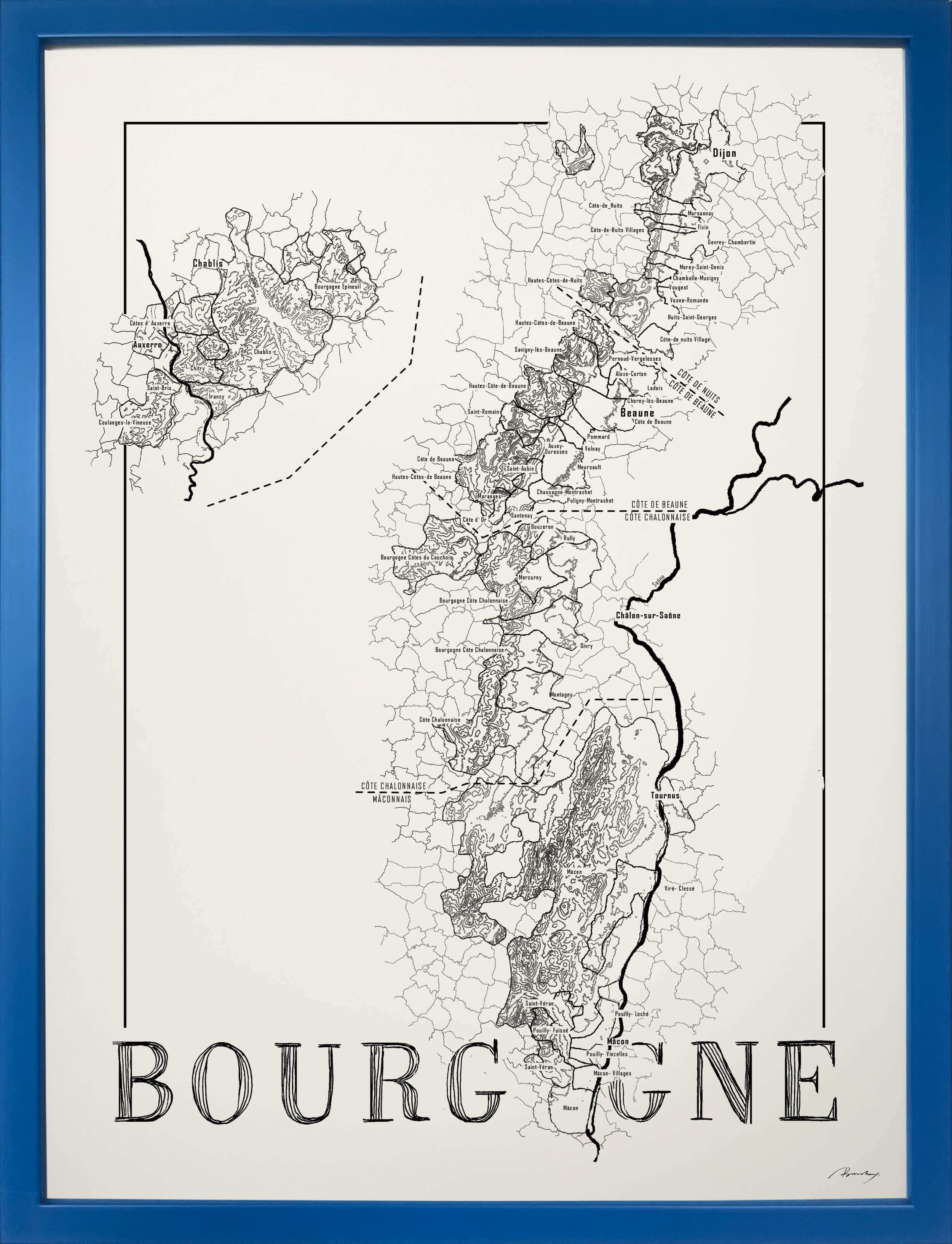 Bourgogne Weinkarte