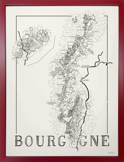 Bourgogne Weinkarte