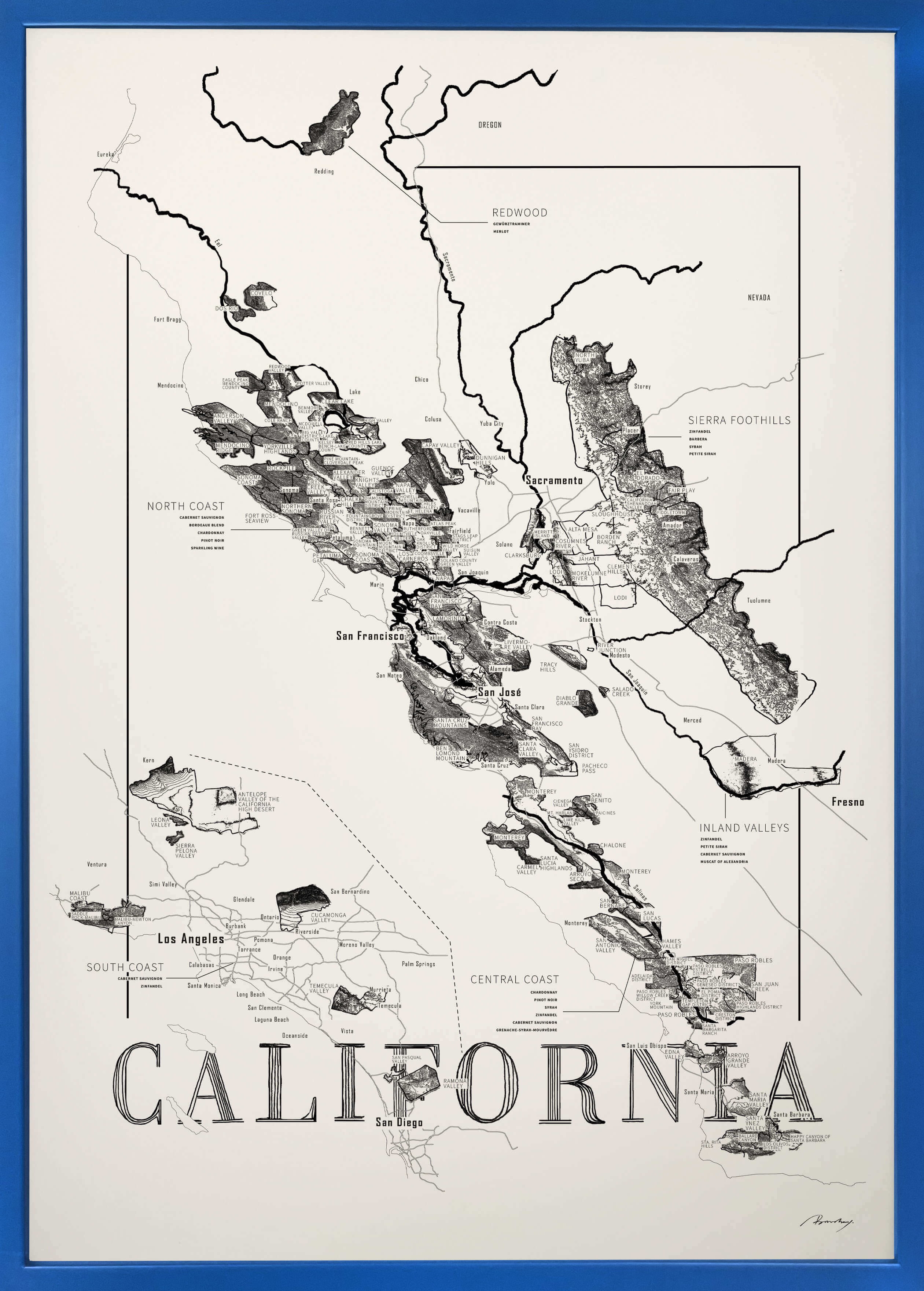 California wine map