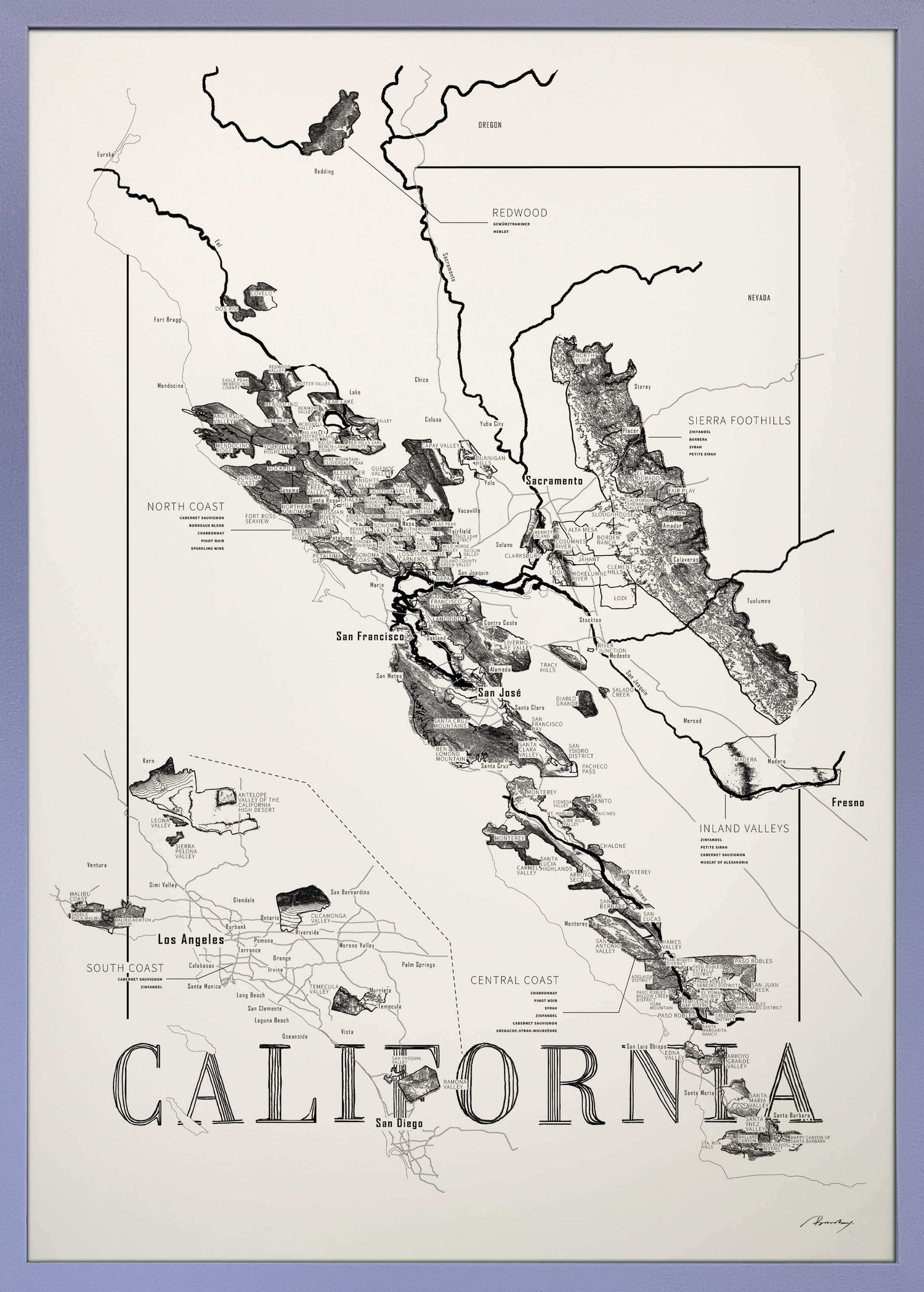 California wine map