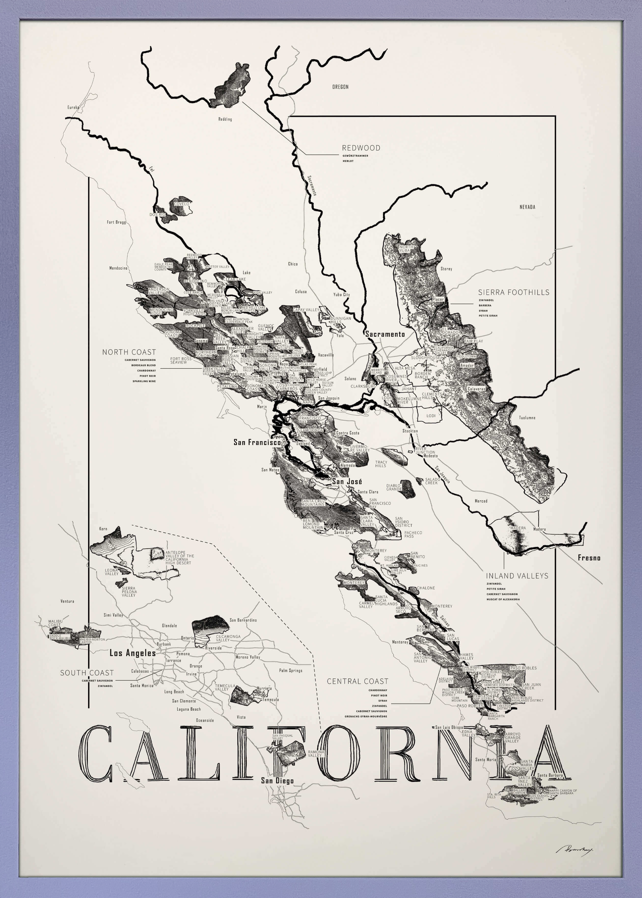 California wine map