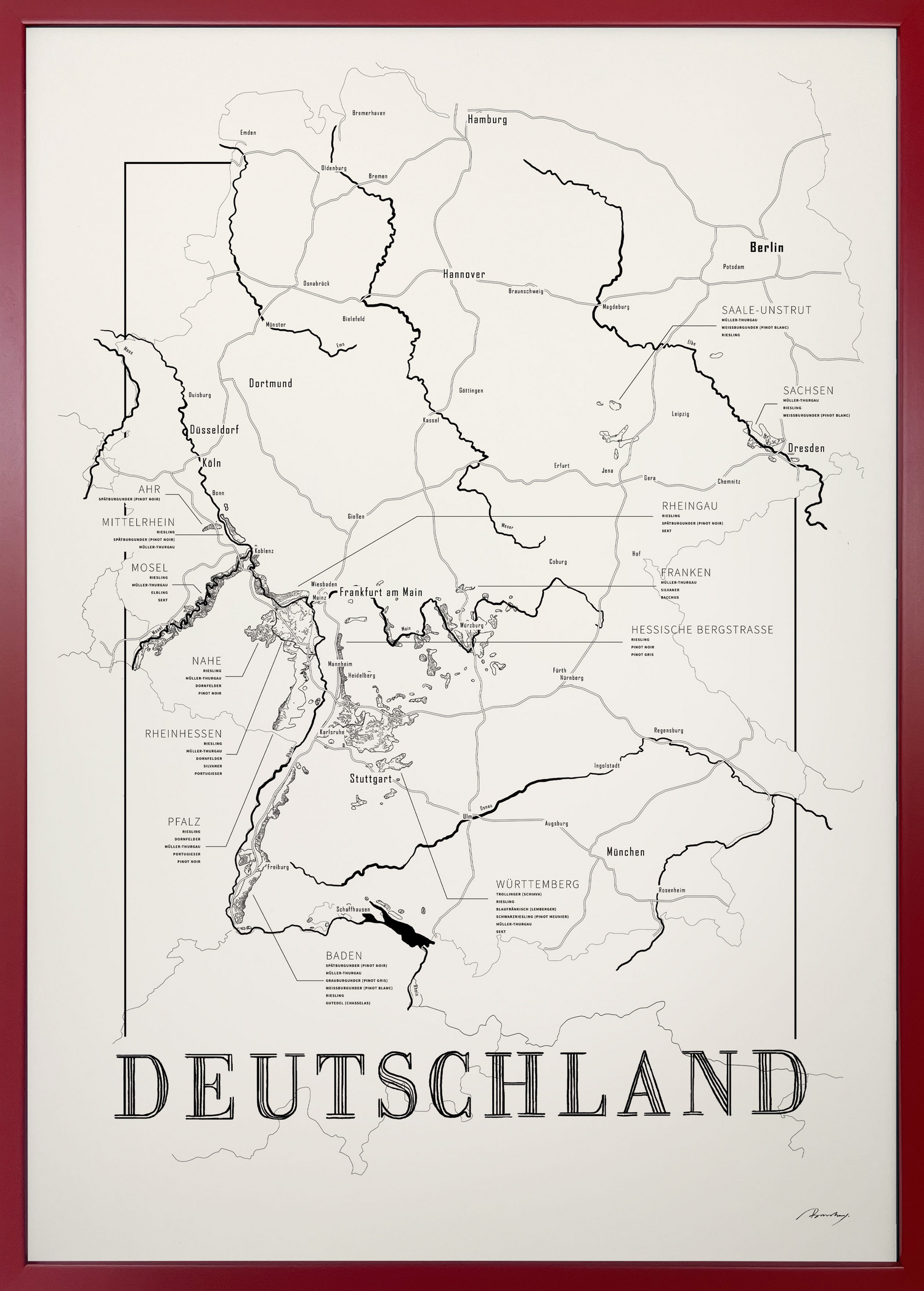 Deutschland Weinkarte