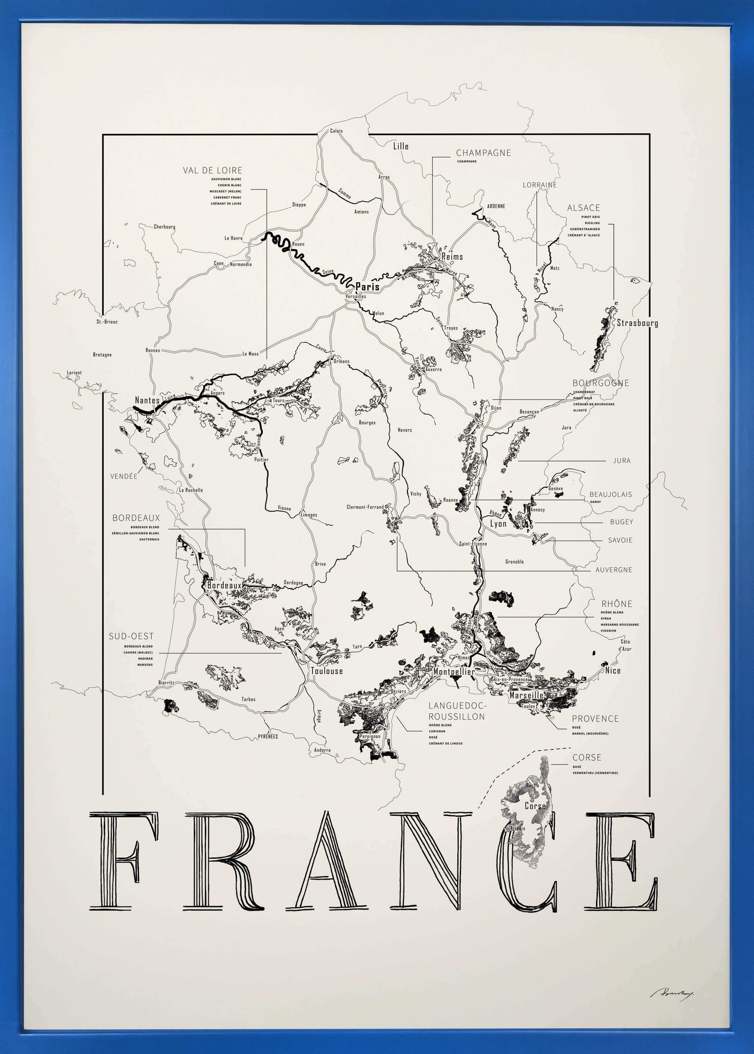 France wine map