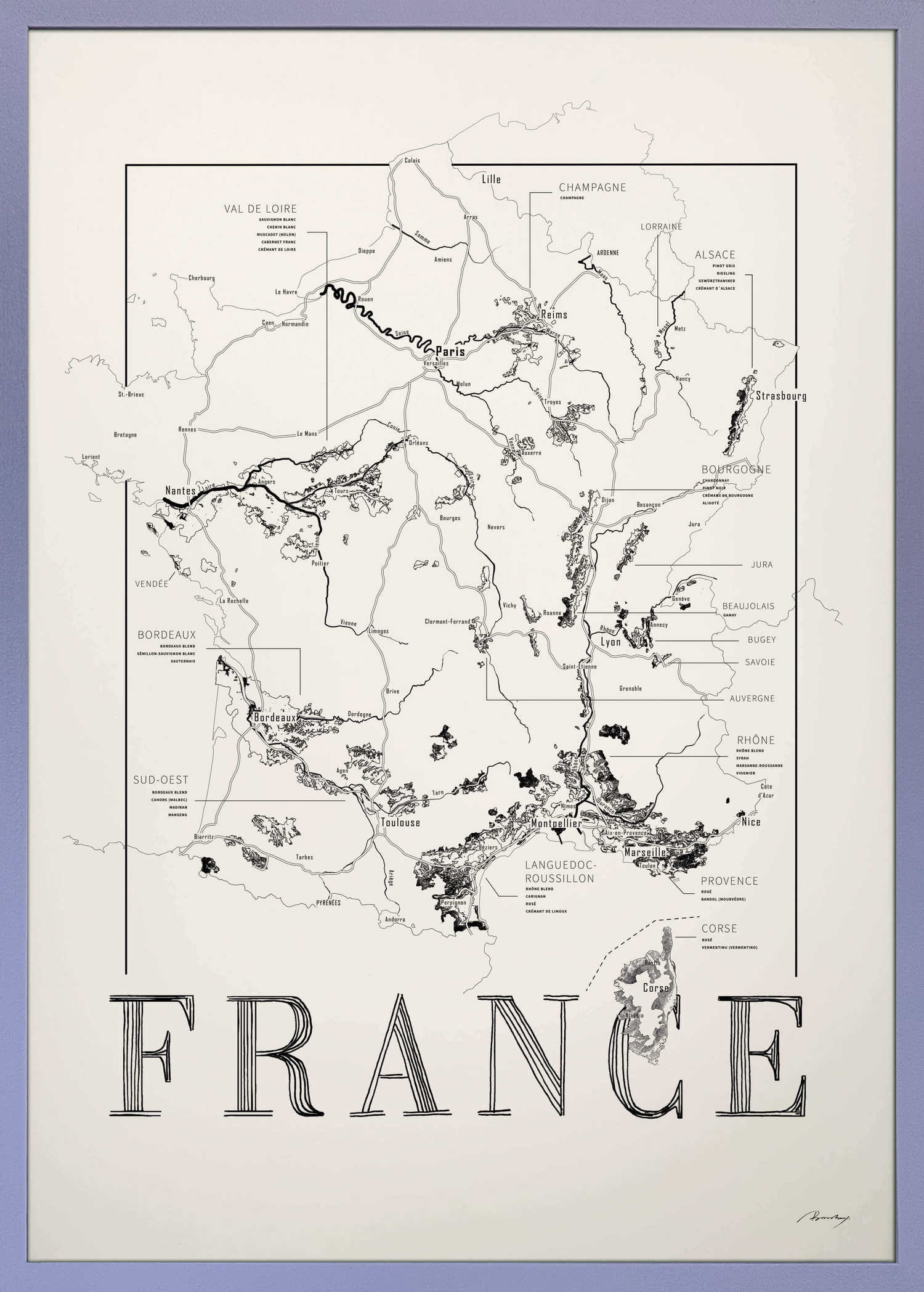 France wine map