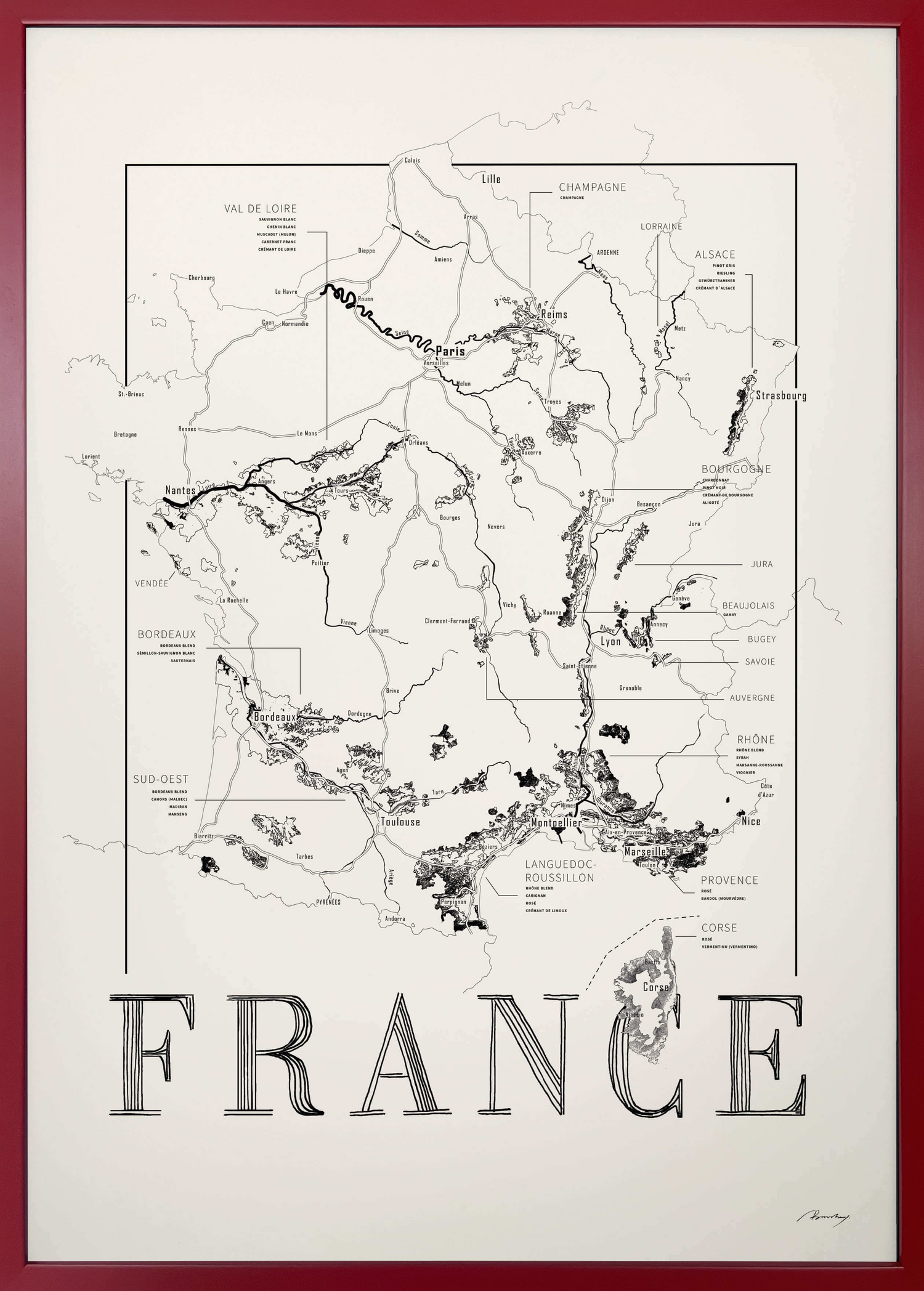 France wine map