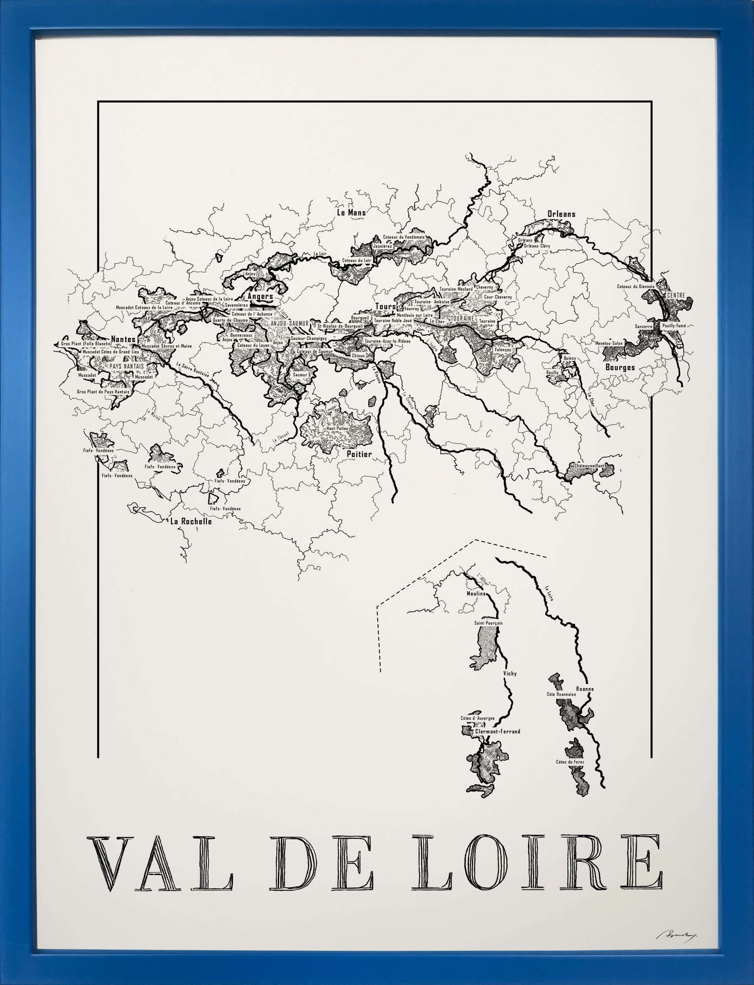 Val de loire wine map