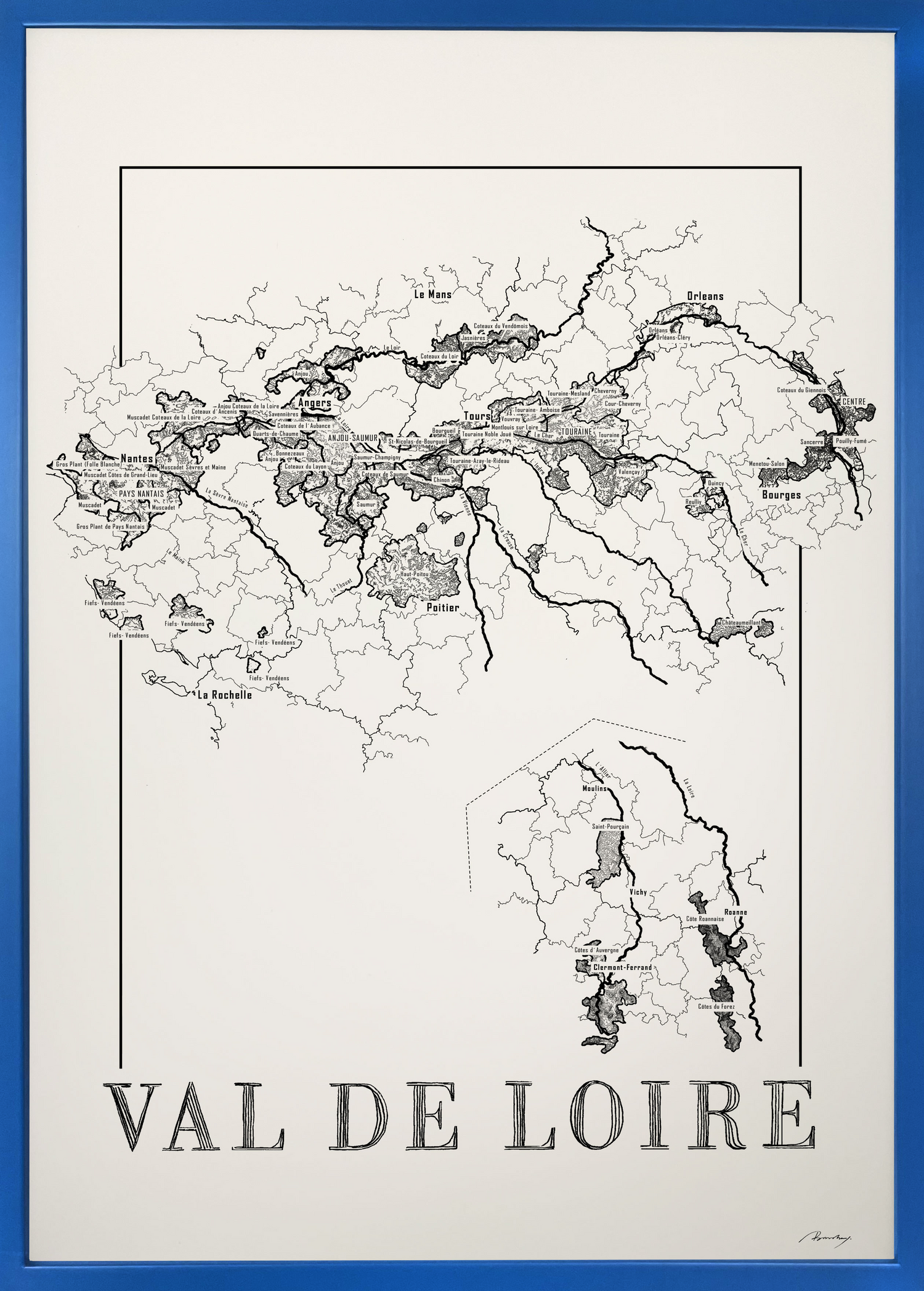 Val de loire wine map