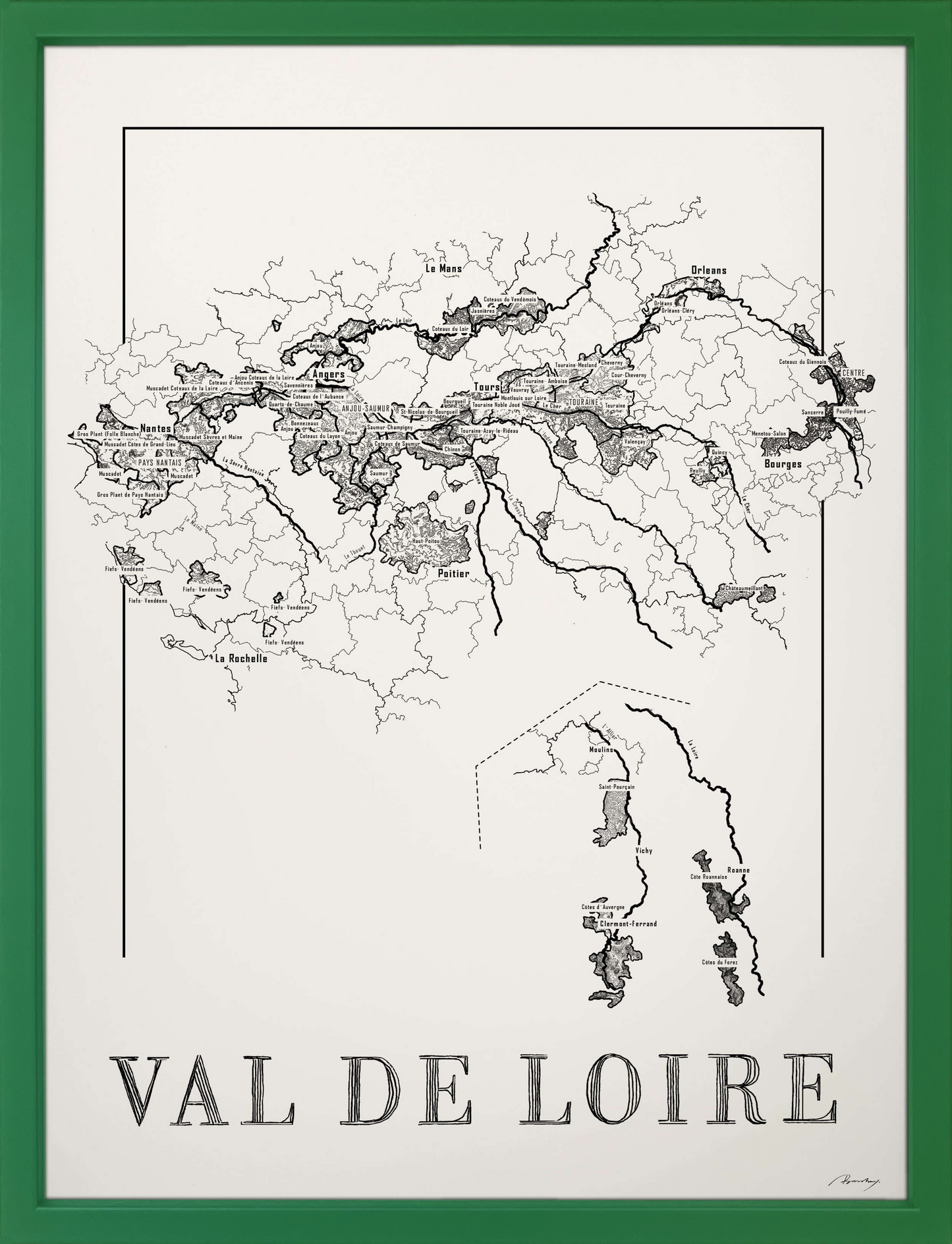 Val de loire wine map