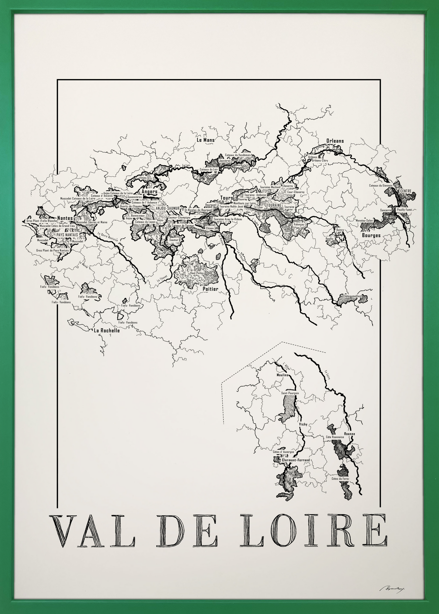 Val de loire wine map