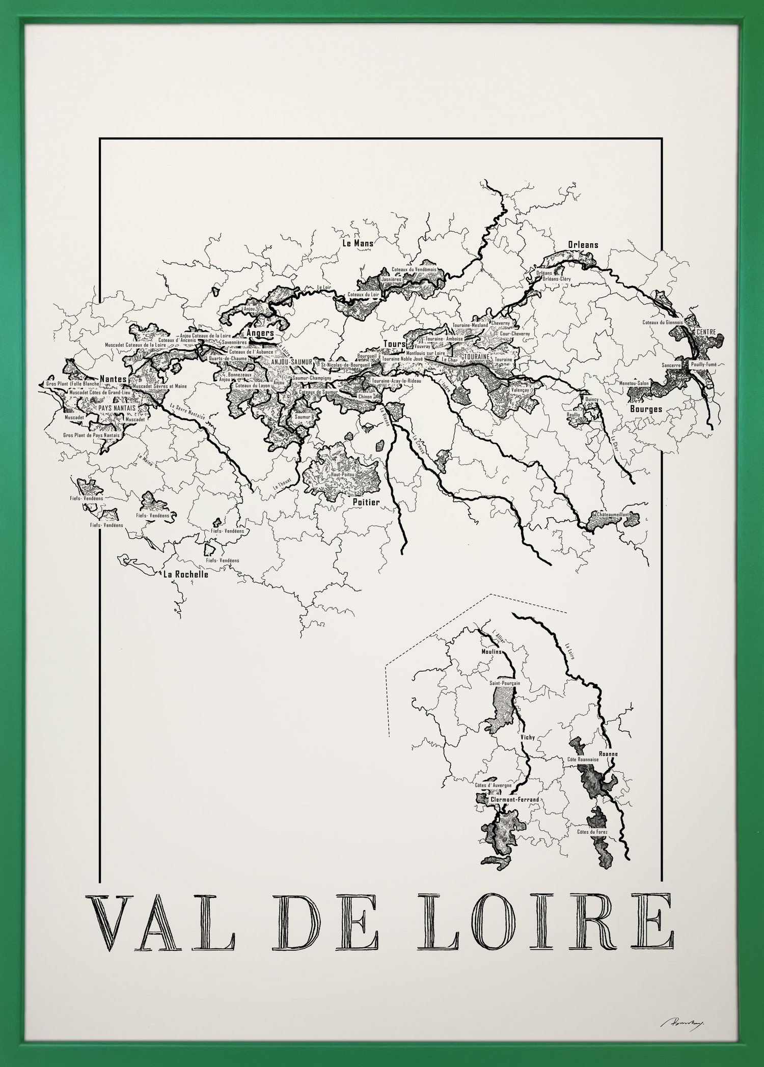 Val de loire wine map