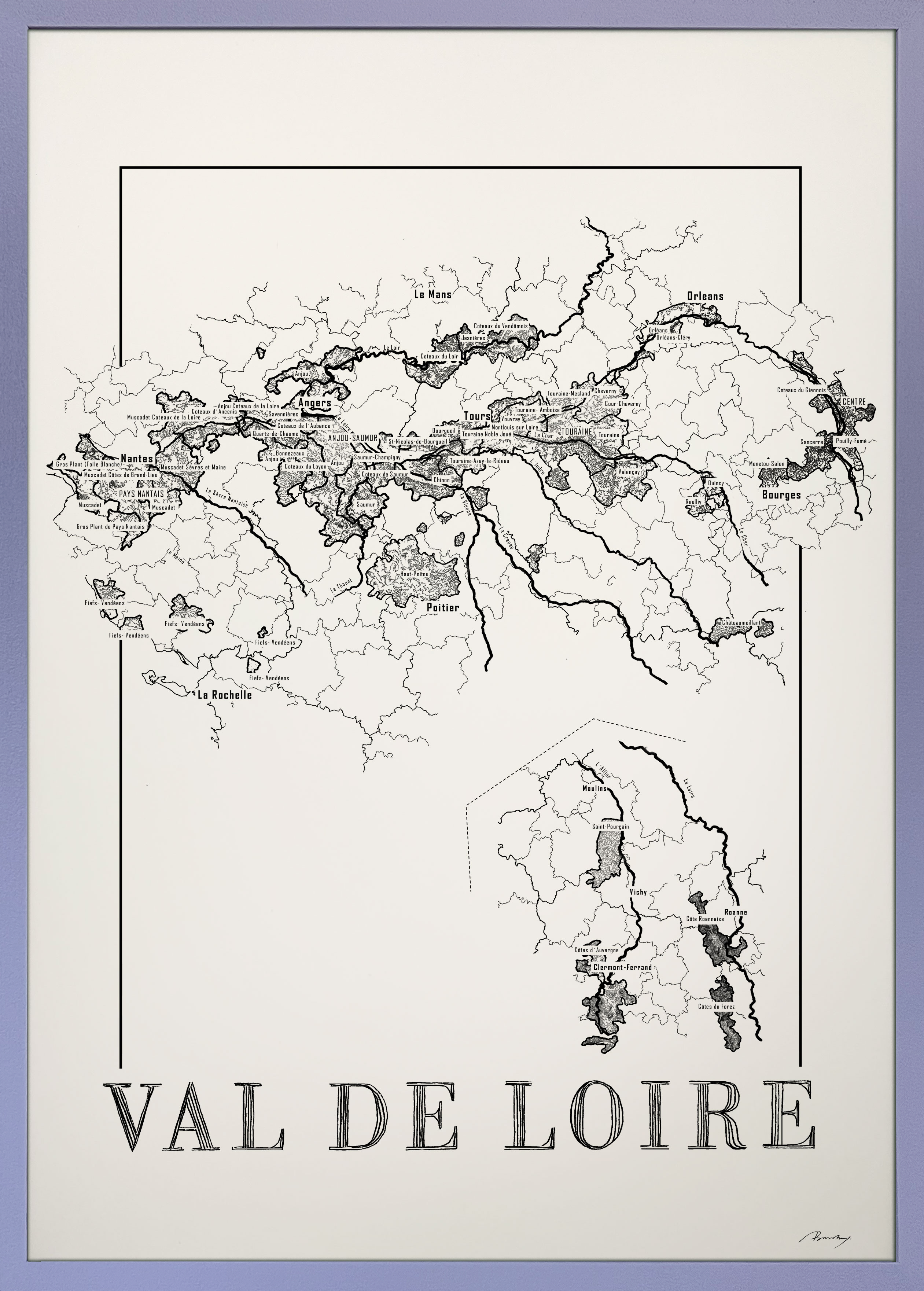 Val de loire wine map