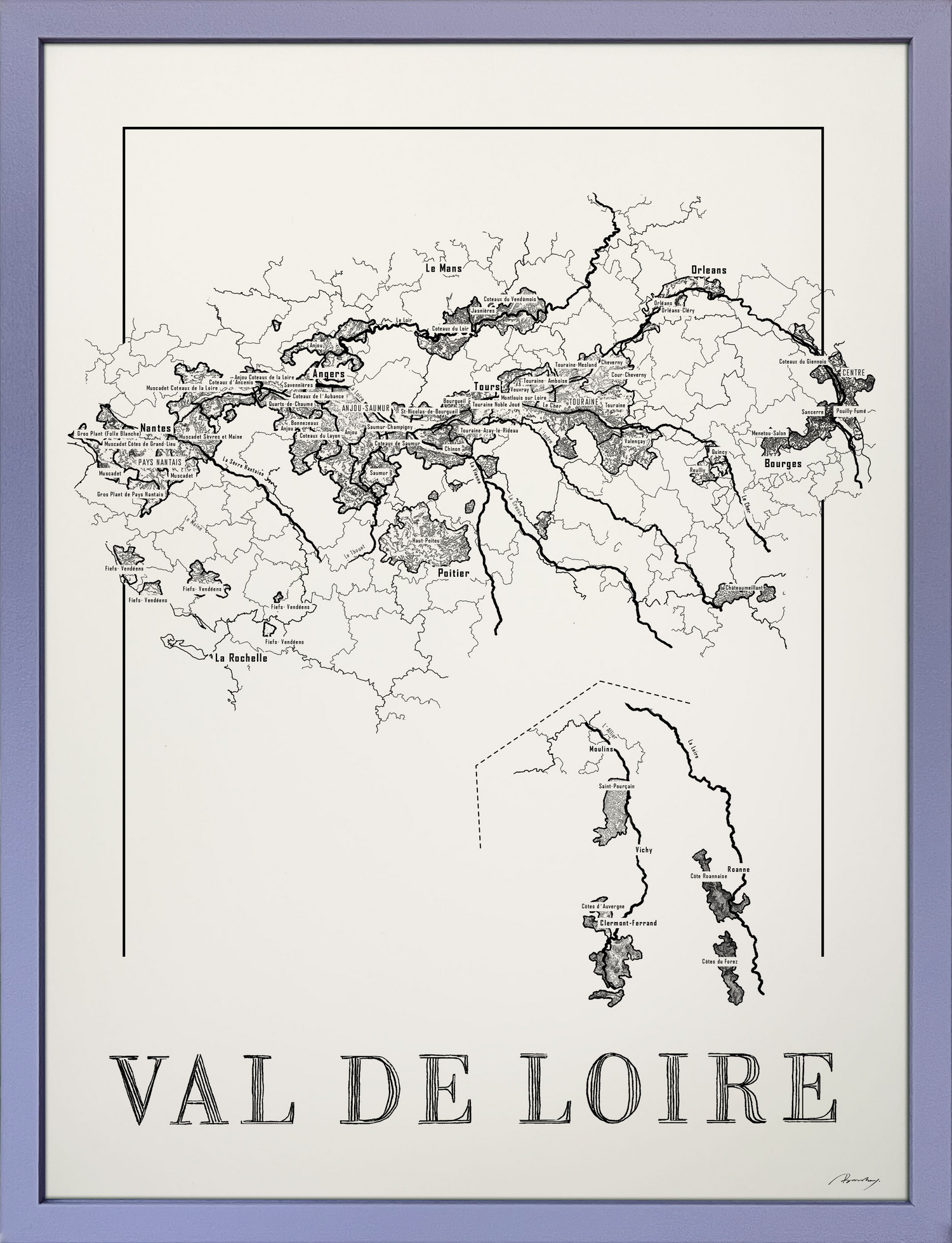 Val de loire wine map