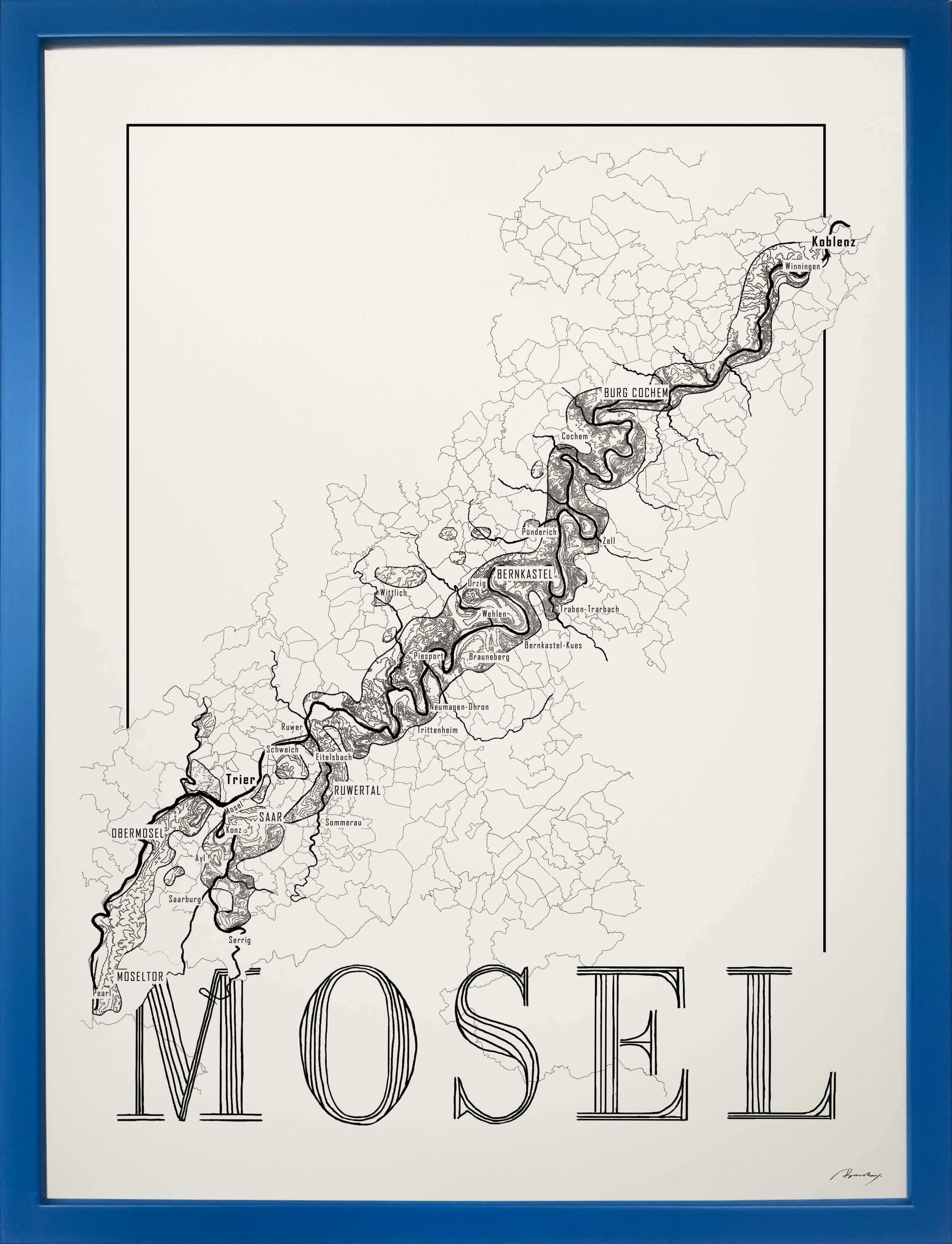 Mosel wine map