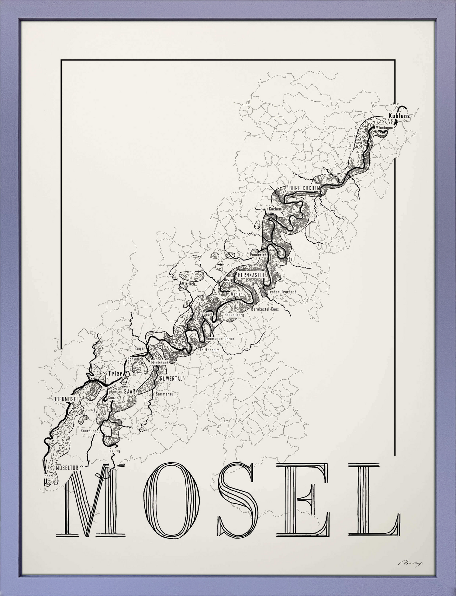 Mosel wine map