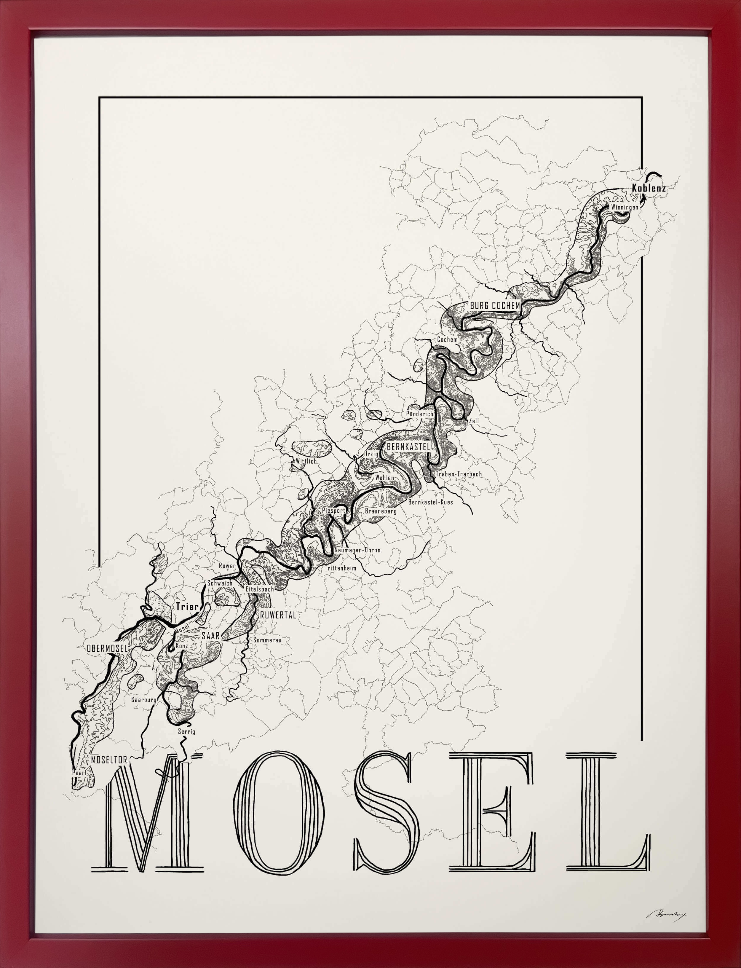 Mosel wine map