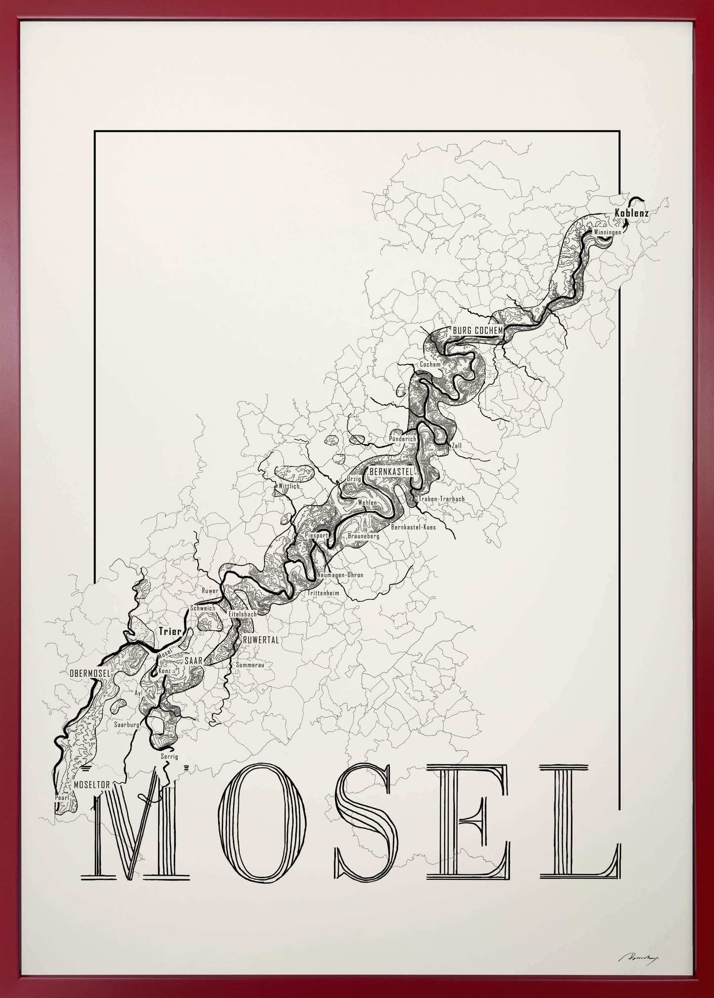 Mosel wine map