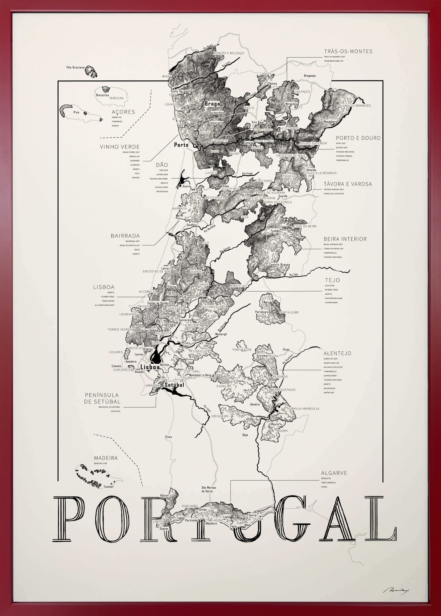 Portugal Weinkarte