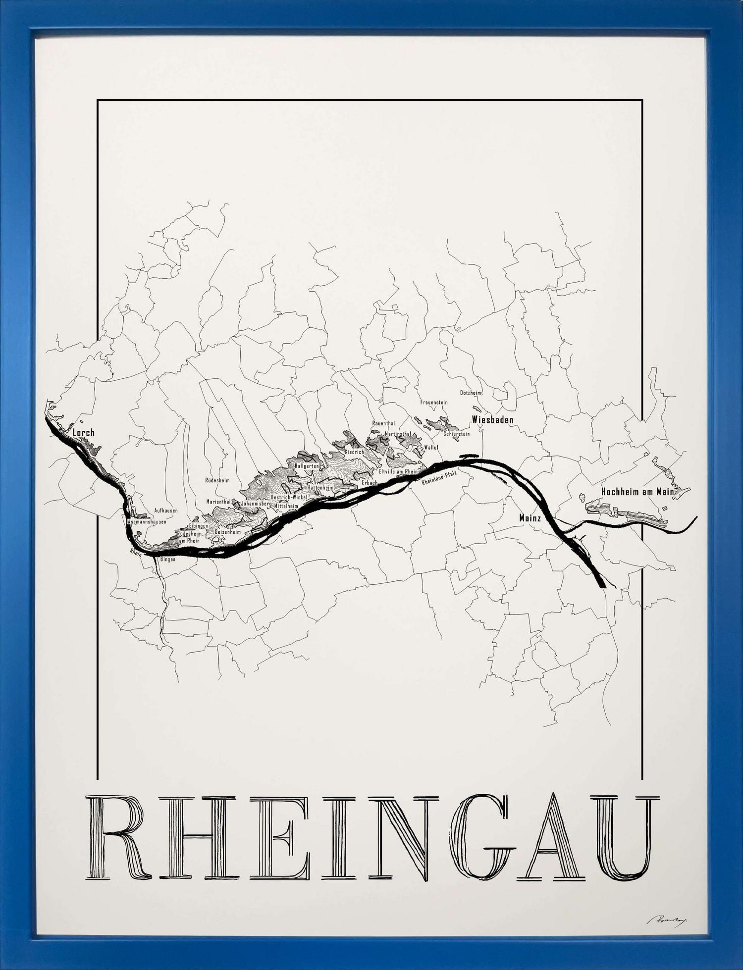 Rheingau wine map