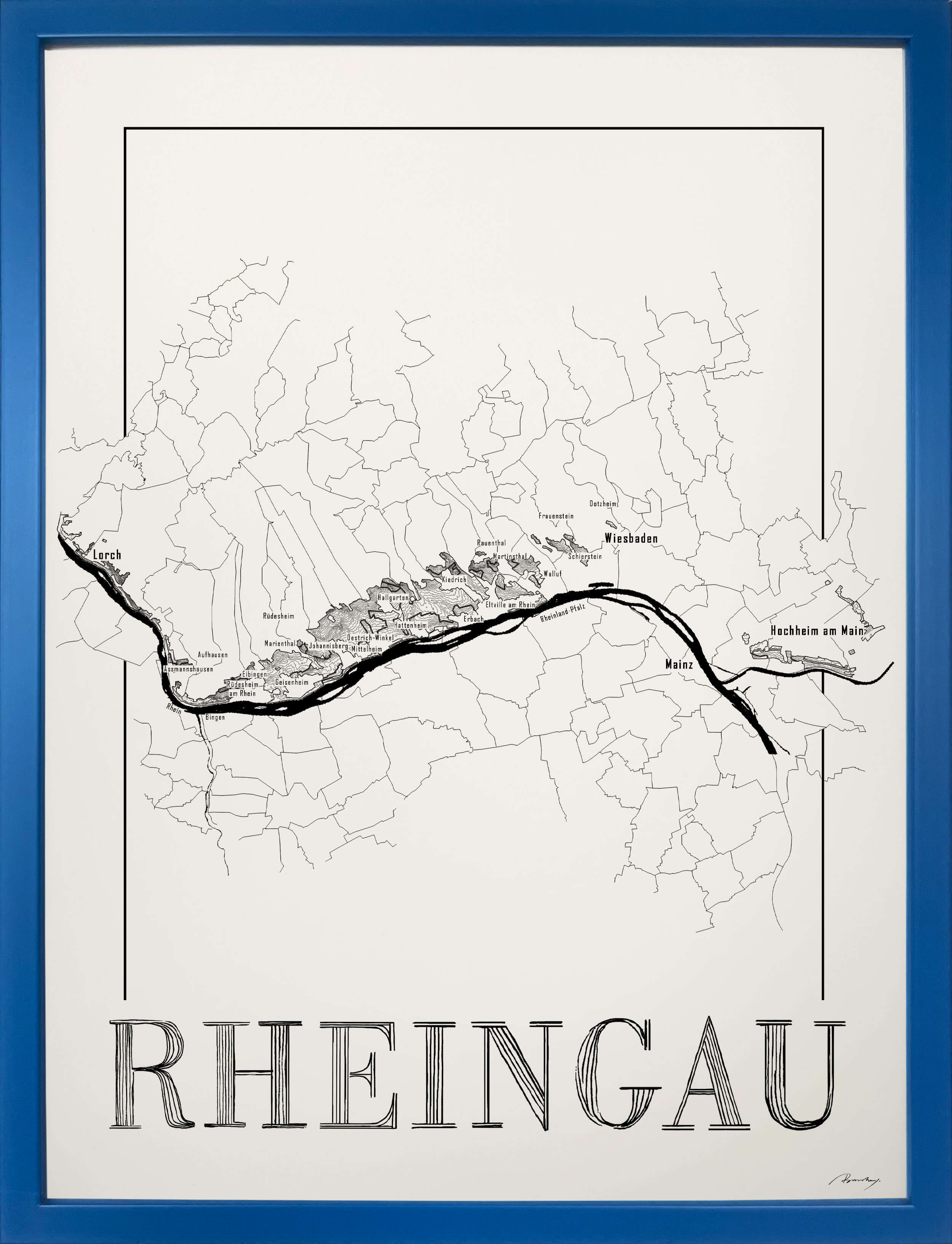 Rheingau wine map