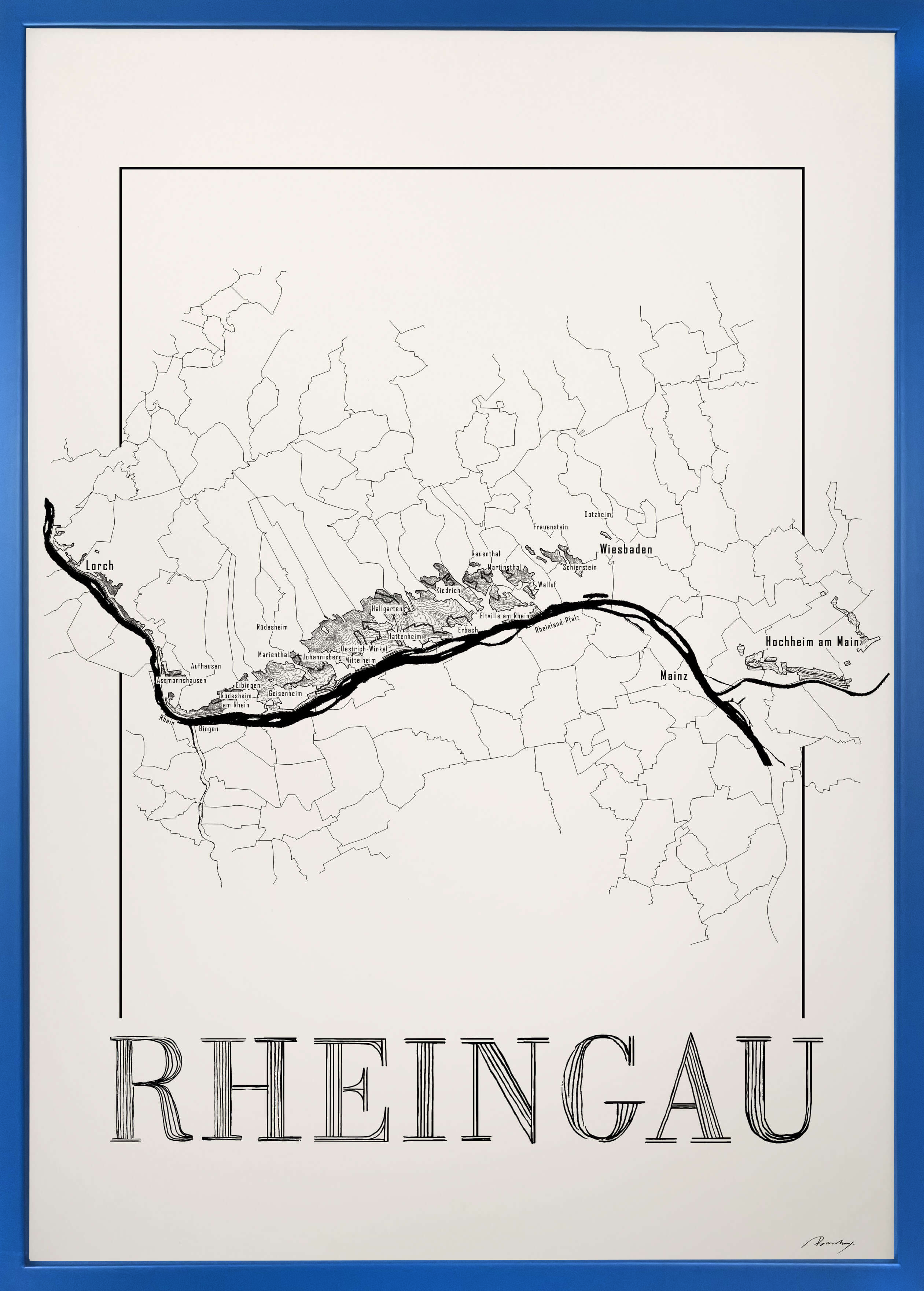 Rheingau wine map