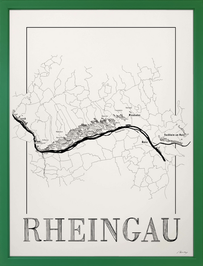 Rheingau wine map