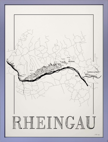 Rheingau wine map