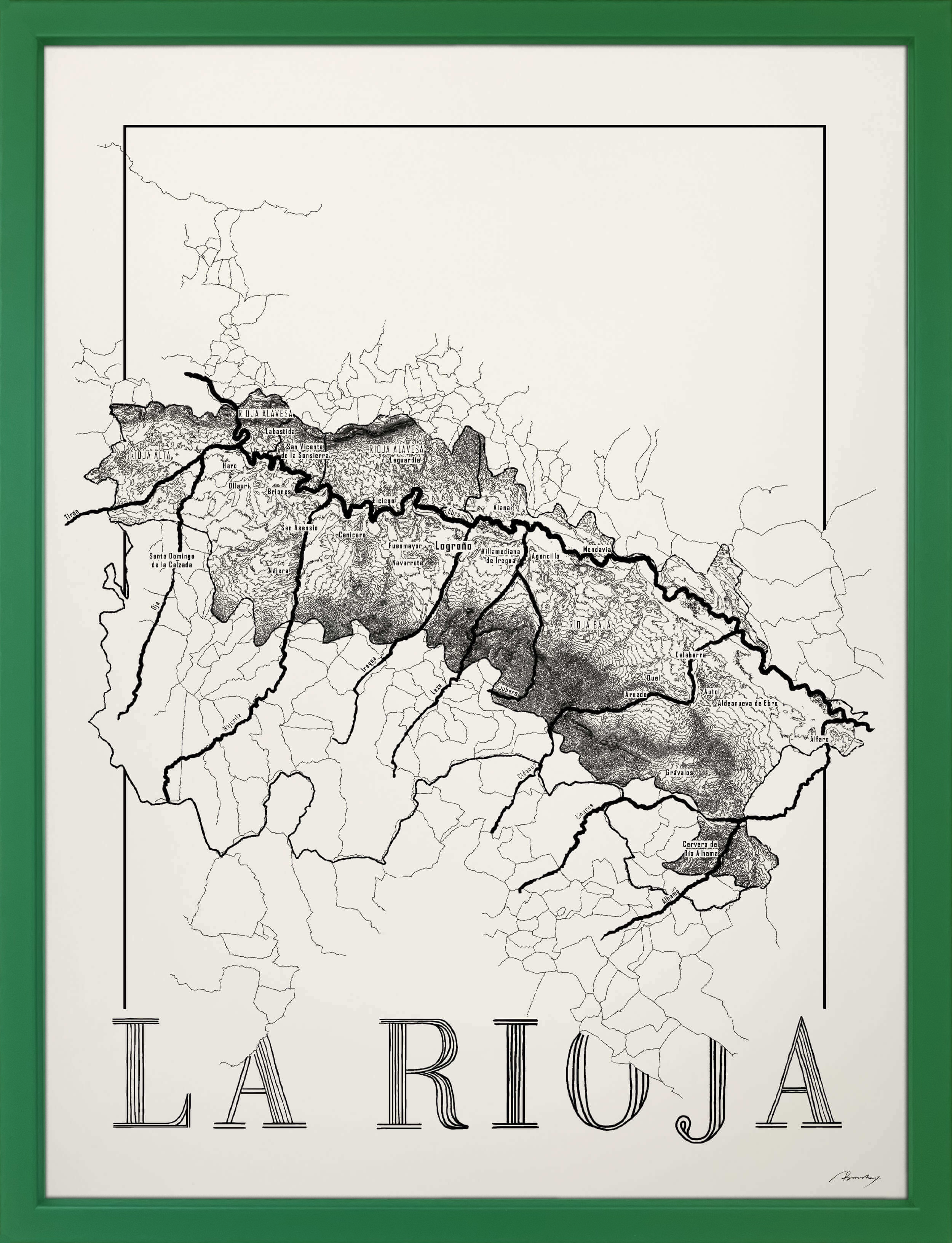 La rioja wine map