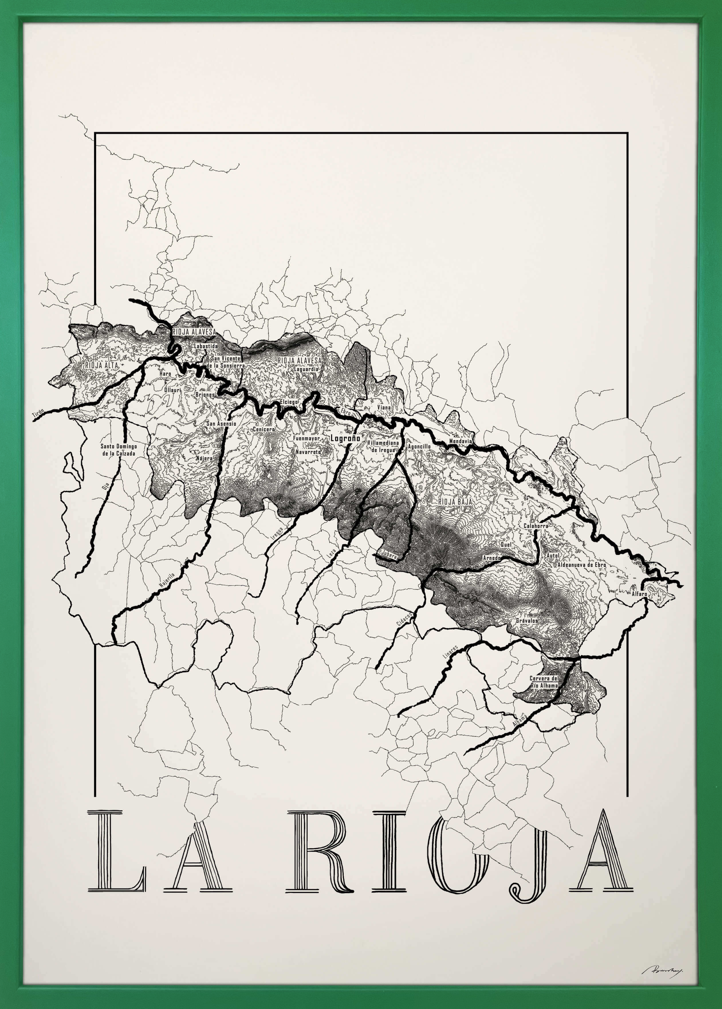 La rioja wine map