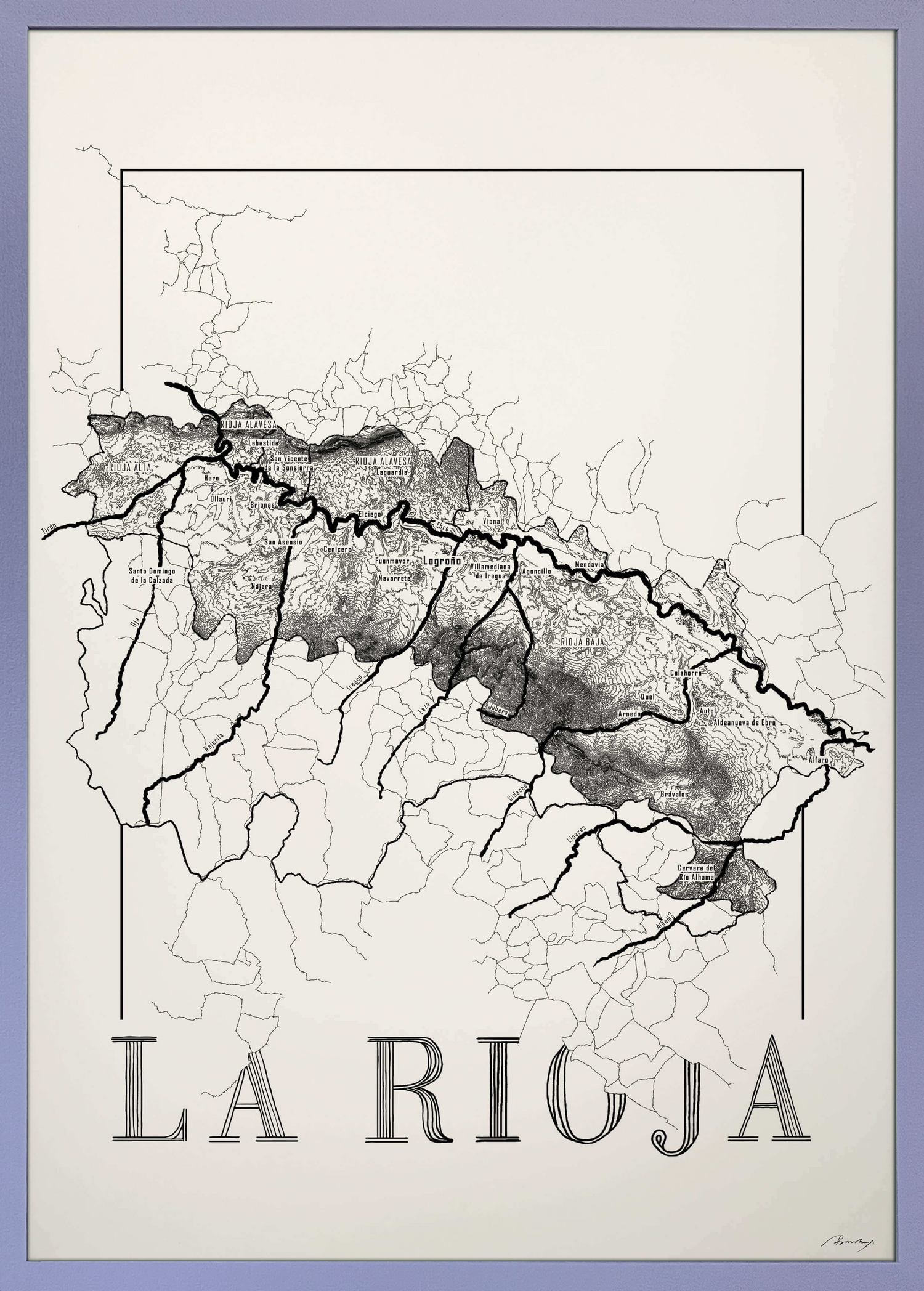 La rioja wine map