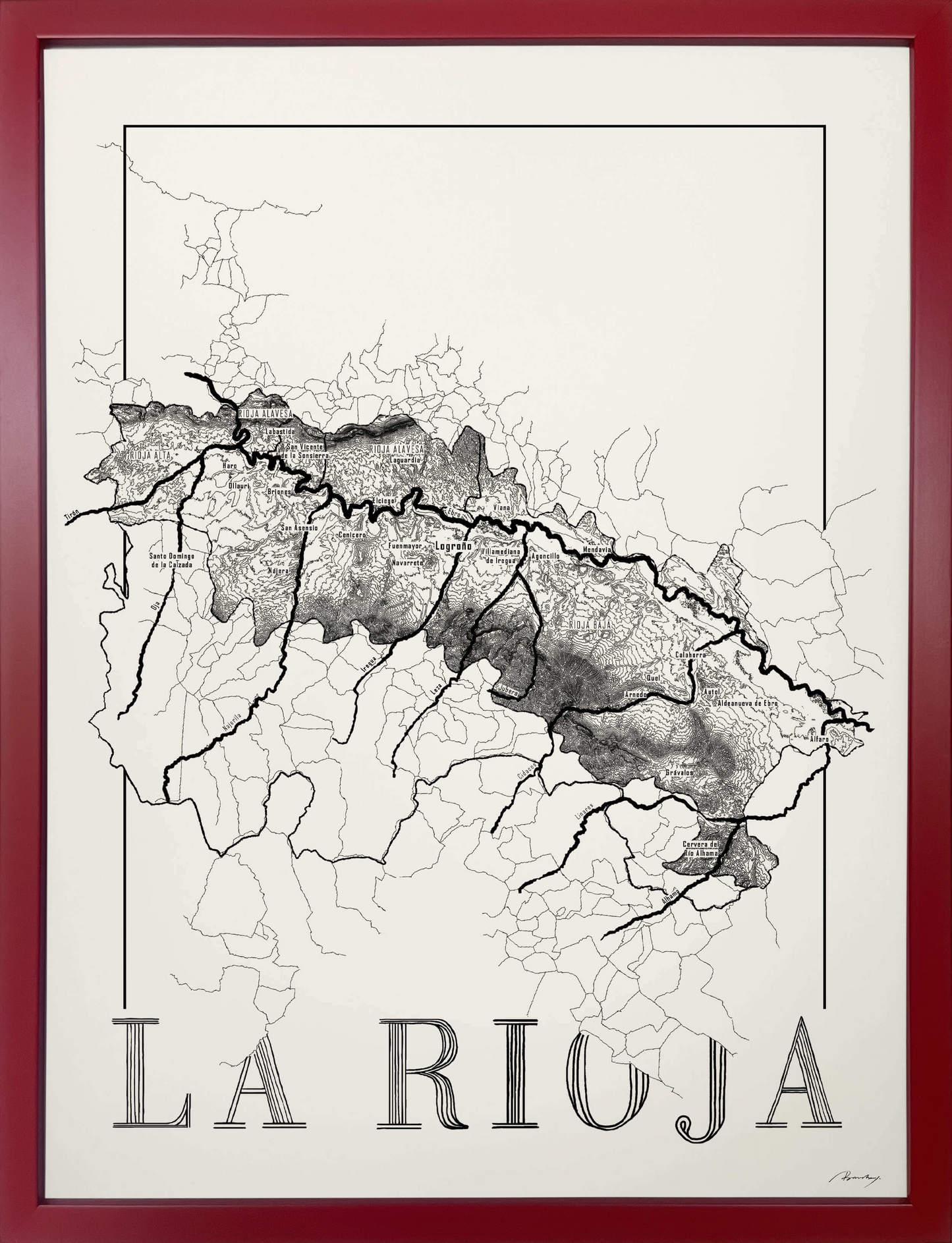 La rioja wine map