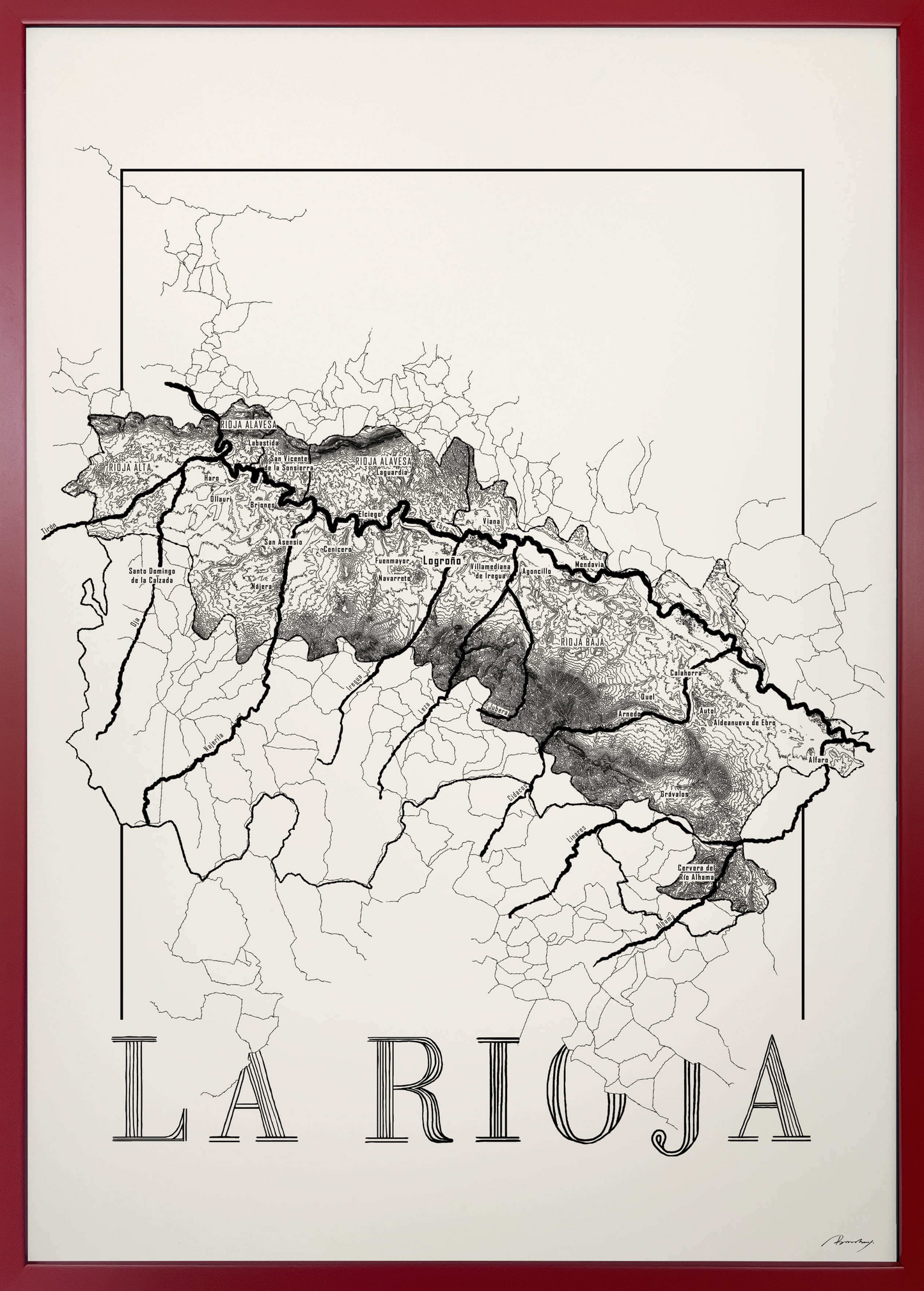 La rioja wine map