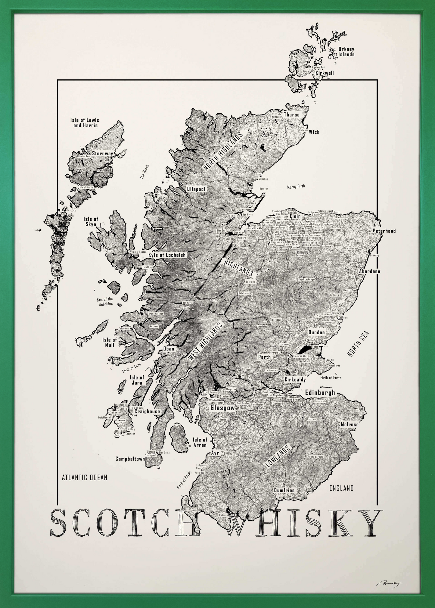 Scotch whisky map