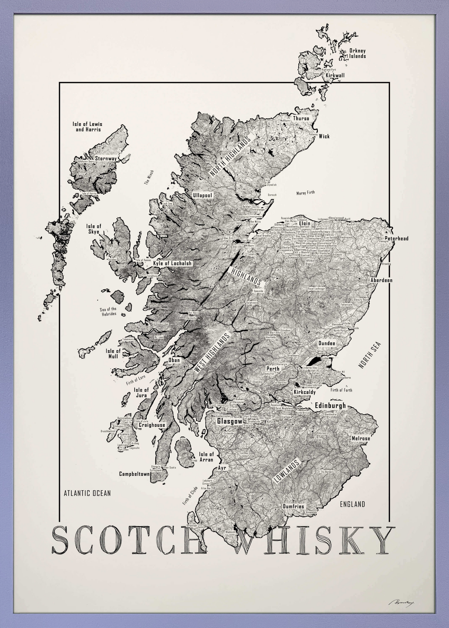 Scotch whisky map